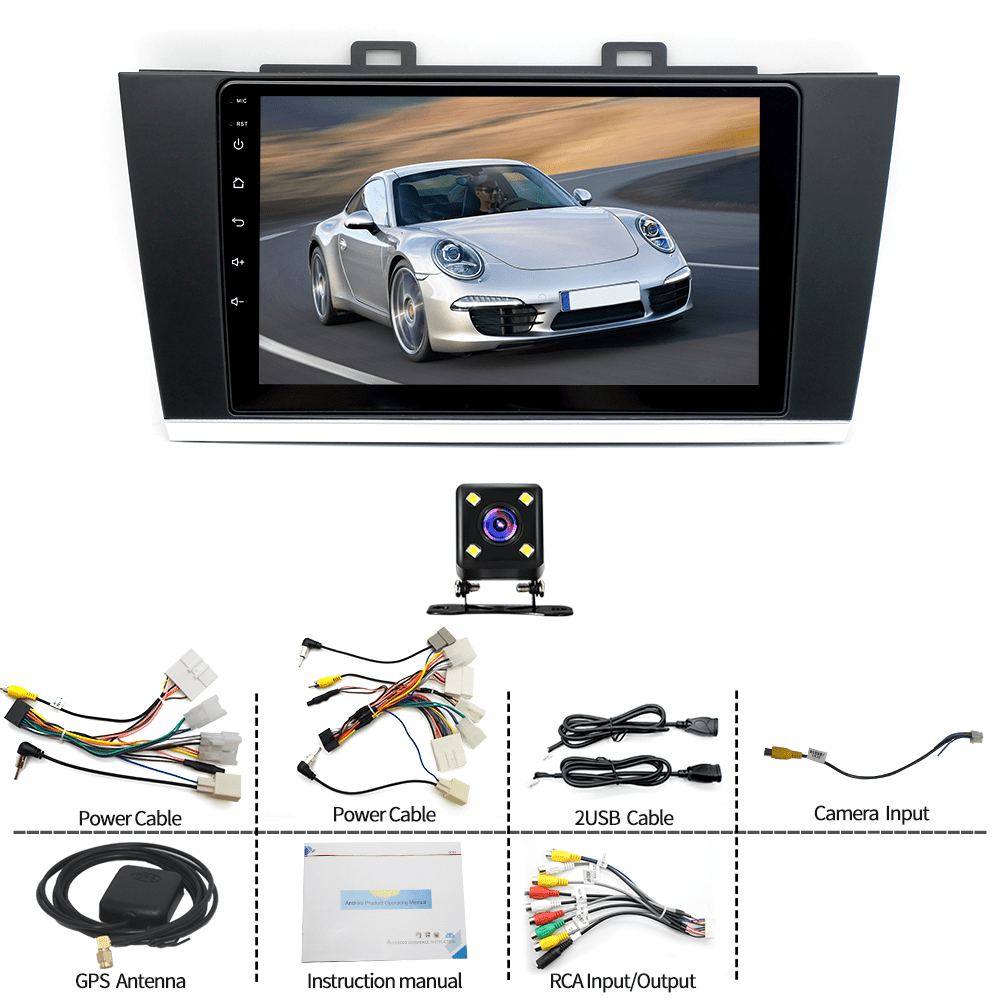 Android 13 Car Radio Stereo for Subaru Legacy Outback 2015-2018, 9" Car Multifunctional Player Support Carplay Android Auto GPS Navigation Wifi Bluetooth Radio SWC USB Rear Camera 2G RAM+32G ROM,Black