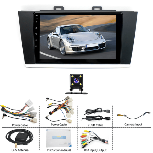 Android 13 Car Radio Stereo for Subaru Legacy Outback 2015-2018, 9" Car Multifunctional Player Support Carplay Android Auto GPS Navigation Wifi Bluetooth Radio SWC USB Rear Camera 2G RAM+32G ROM,Black