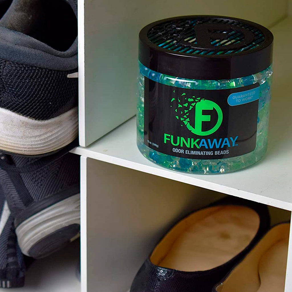 FunkAway Odor Eliminating Beads, 12 oz., Supercharged Odor Absorbing Beads for the House, Car or Gym, Eliminate Smoke, Pet and Bathroom Odors for Long-Lasting Results