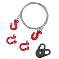 3pcs Rescue Equipment Winch Snatch Block Hook Chain for 1/10 RC Crawler Car