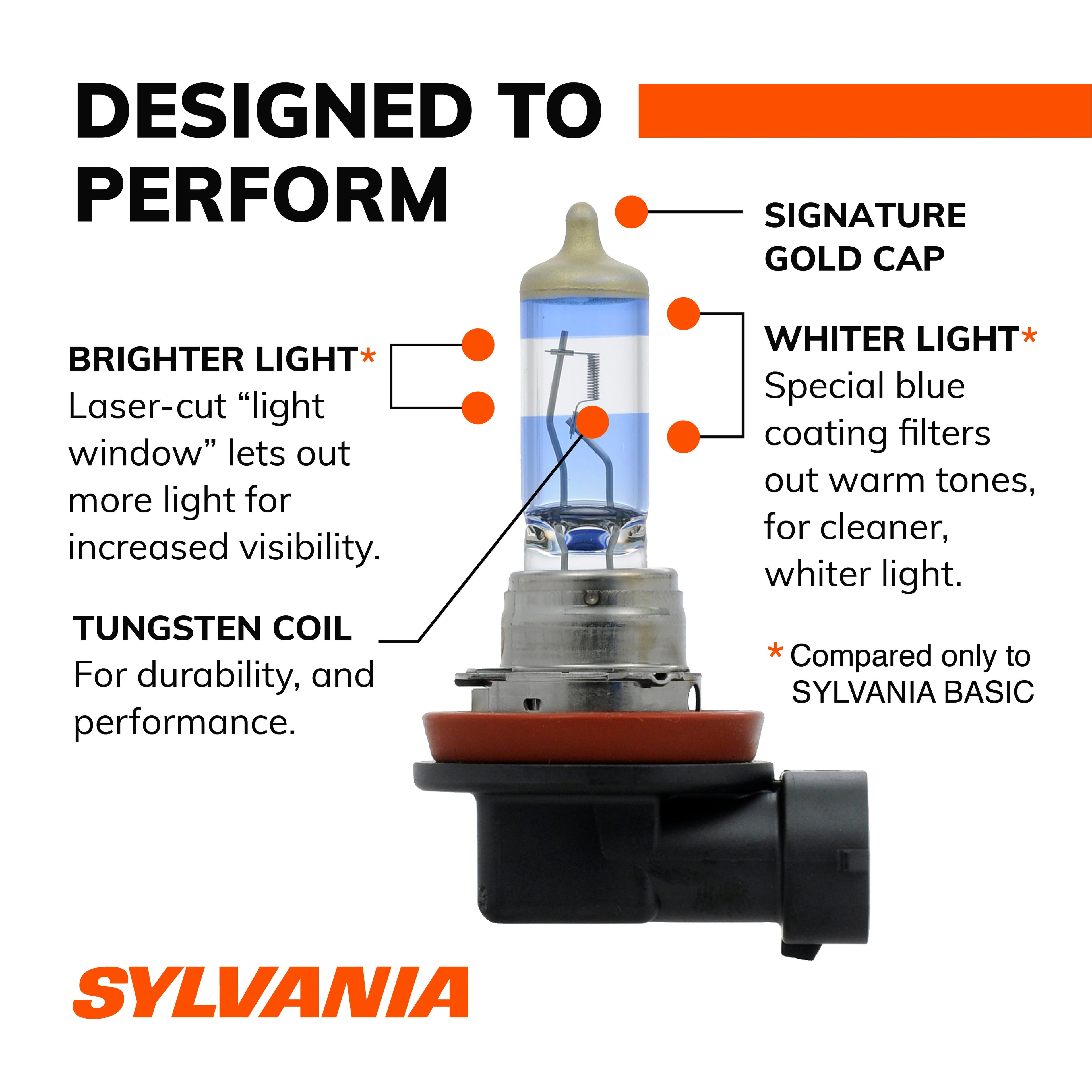 Sylvania 9003 SilverStar Ultra Halogen Headlight Bulb, Pack of 2