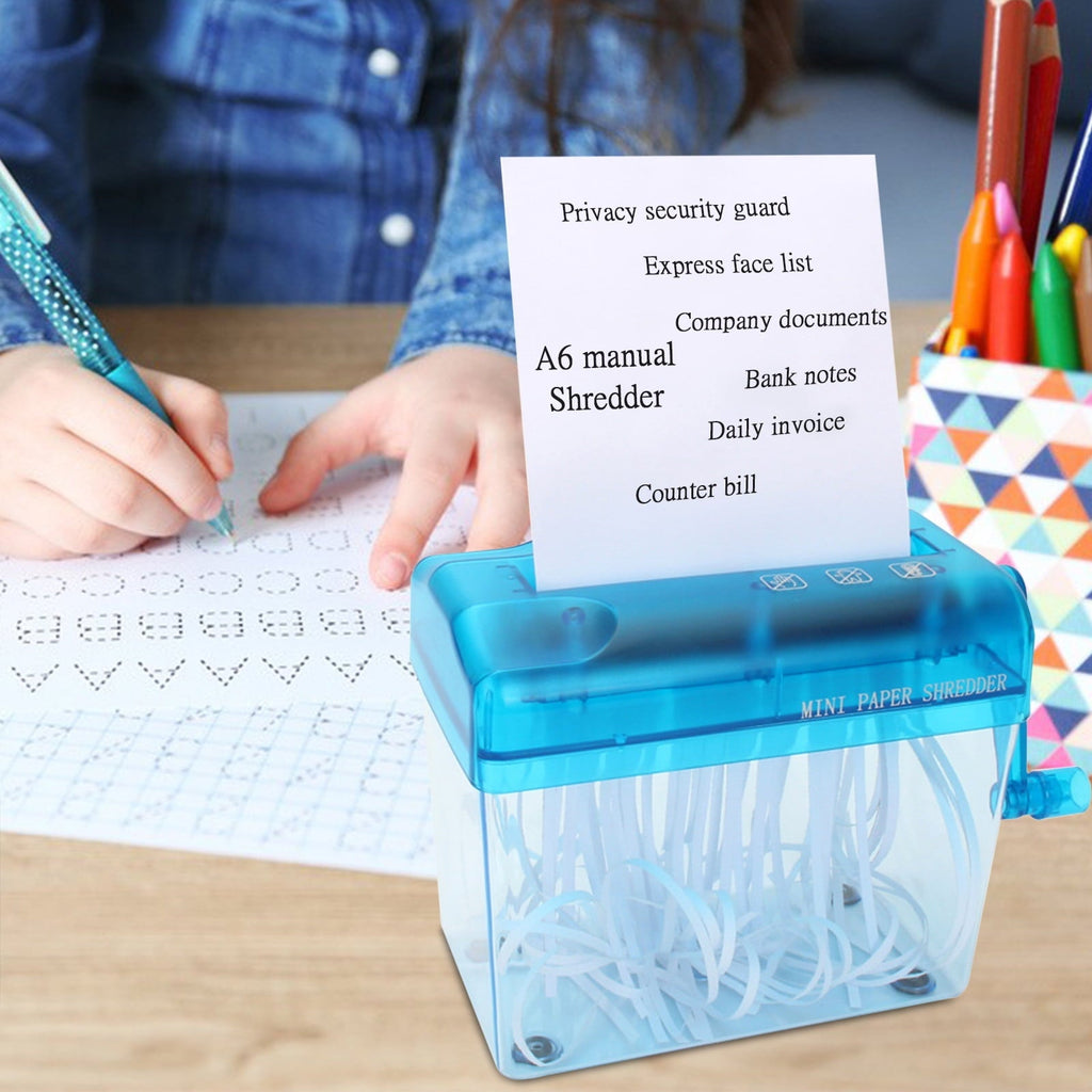 SuoKom Mini Hand Shredder Portable Paper Shredder A6 Manual Shredder Documents Paper Documents Cutting Tool Shredders on Clearance