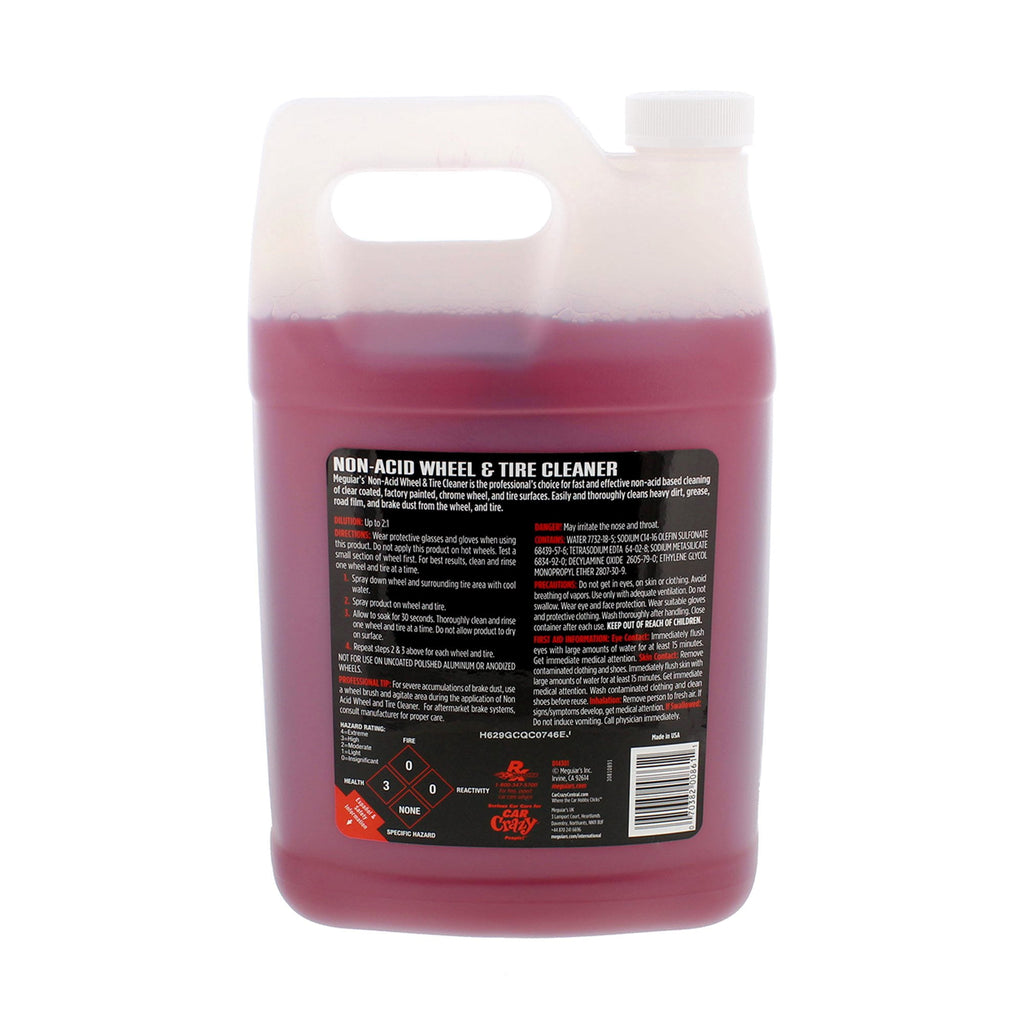 Meguiar's D14301 Detailer Non Acid Wheel & Tire Cleaner for Detailing 1 Gallon