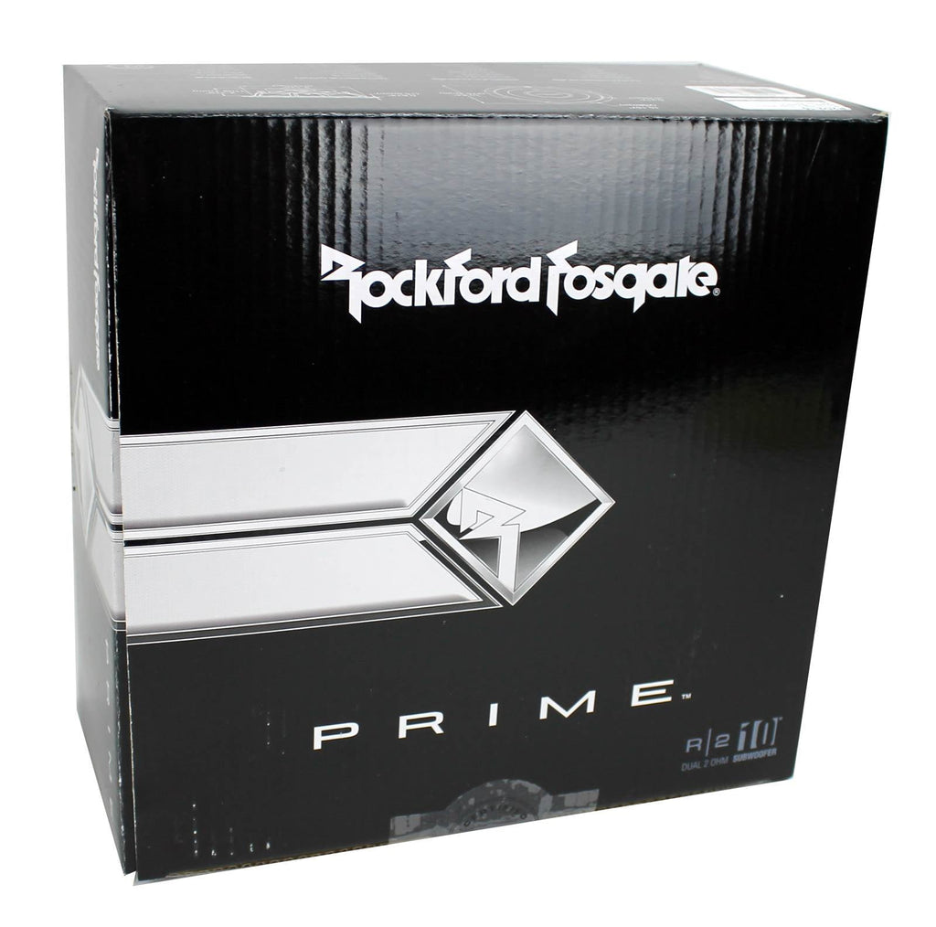 Rockford Fosgate R2D2 10" 1000W 2-Ohm DVC Car Audio Subwoofer Set, 2pk
