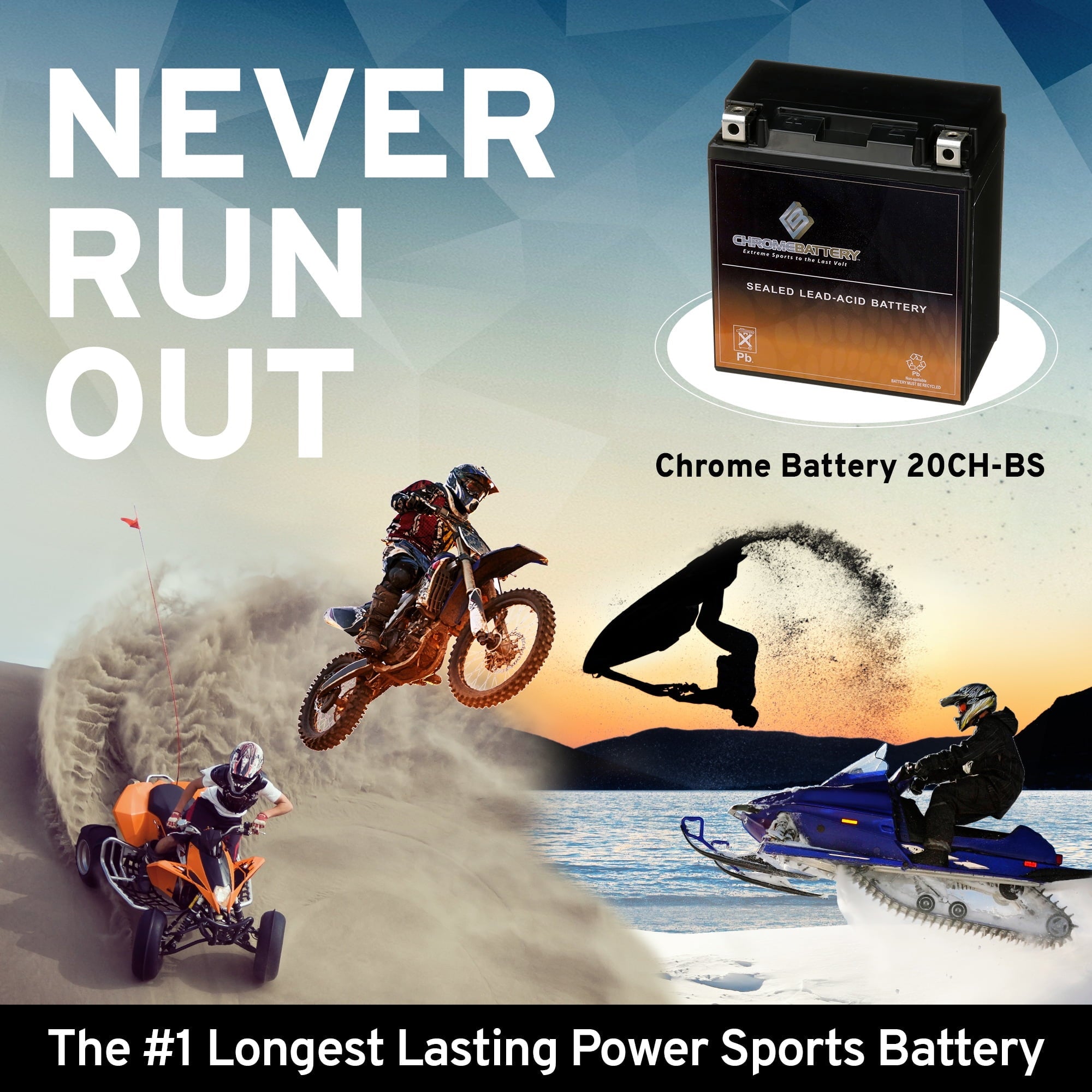 Ytx20Ch-Bs High Performance - Maintenance Free - Sealed Agm Motorcycle Battery