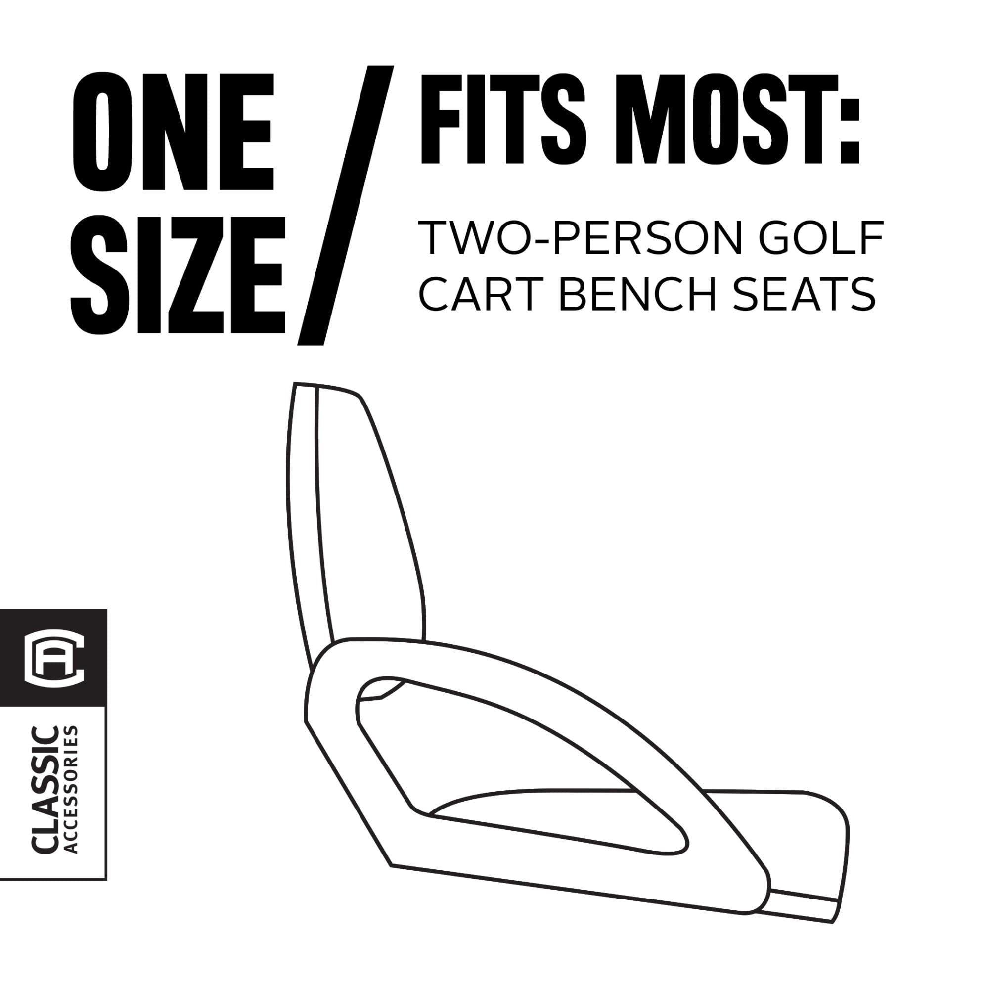 Classic Accessories Fairway Diamond Air Mesh Golf Cart Seat Cover, Black
