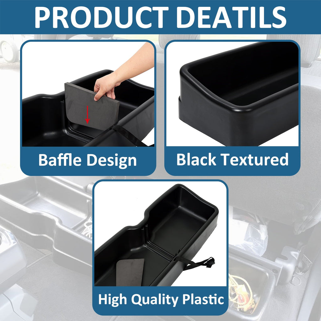 Kojem Underseat Storage Box for 2015-2022 Ford F150 Super Crew Cab 2017-2021 F250 F350 F450 Storage Box Under Seat Cargo Organizer Bins Pickup Trucks