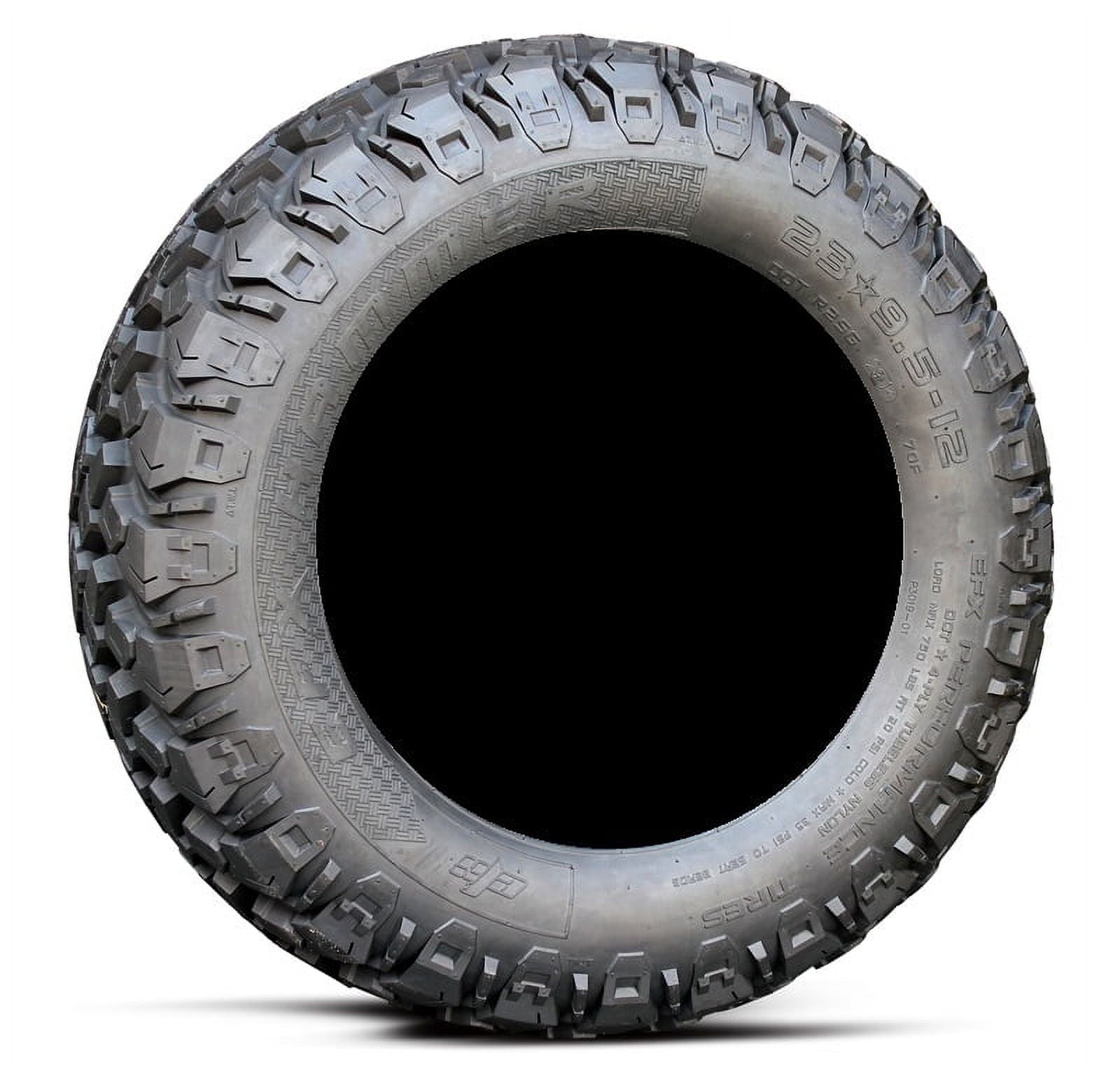 Fairway Alloys Flex Blk Golf Wheels 12" Hammer 23x9.5-12 Tires E-Z-GO & Club Car