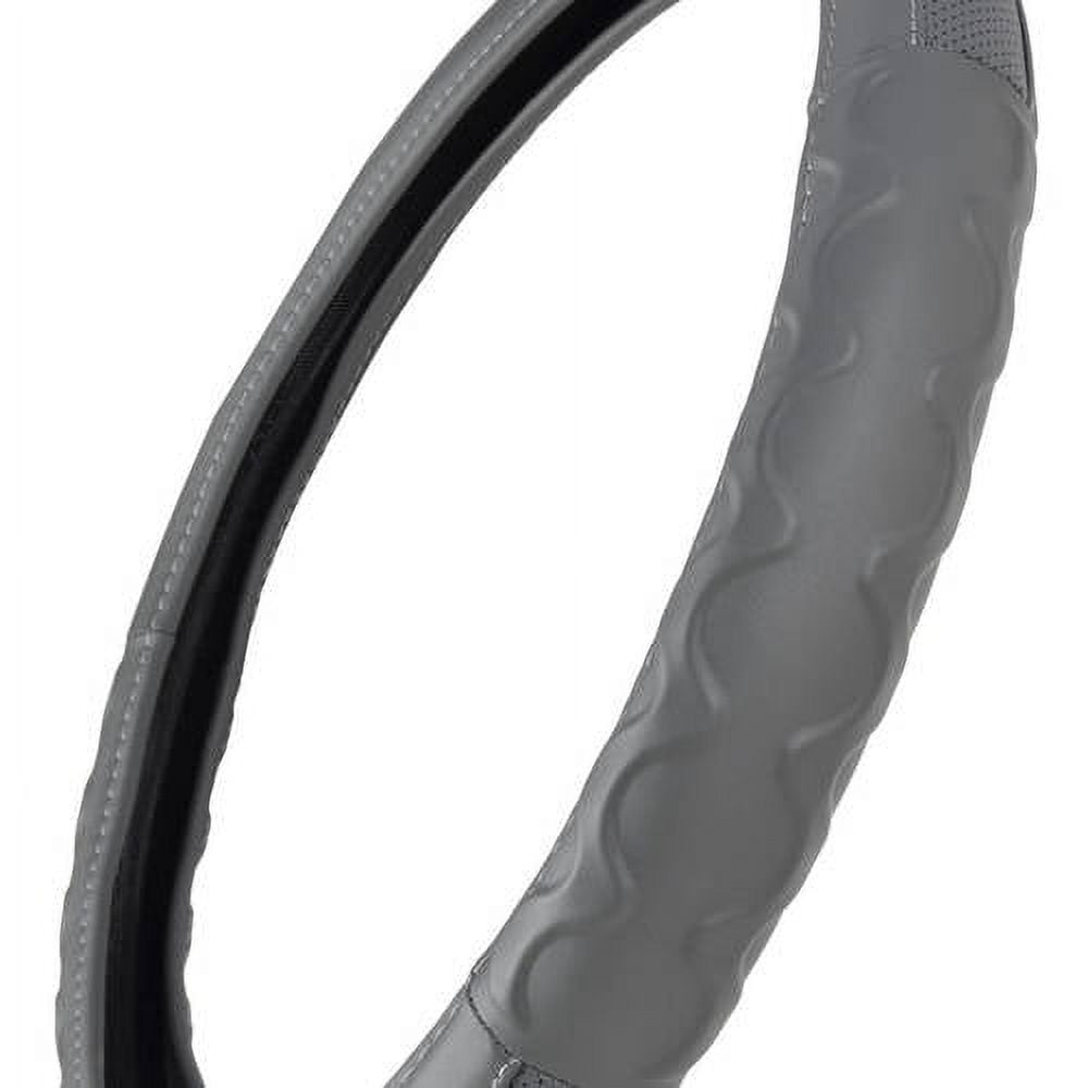 BDK Motor Trend Big Rig Car Steering Wheel Cover, Truck Trailer 18" Wheel, Black Beige Gray