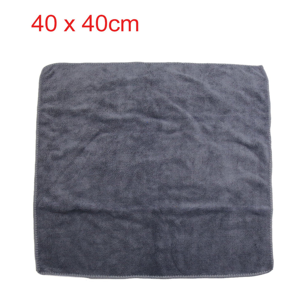 Unique Bargains 3 Pcs Water Absorbent Microfiber Fabric Car Clean Cloth Towel No-scratched for Auto Car Glass Gray