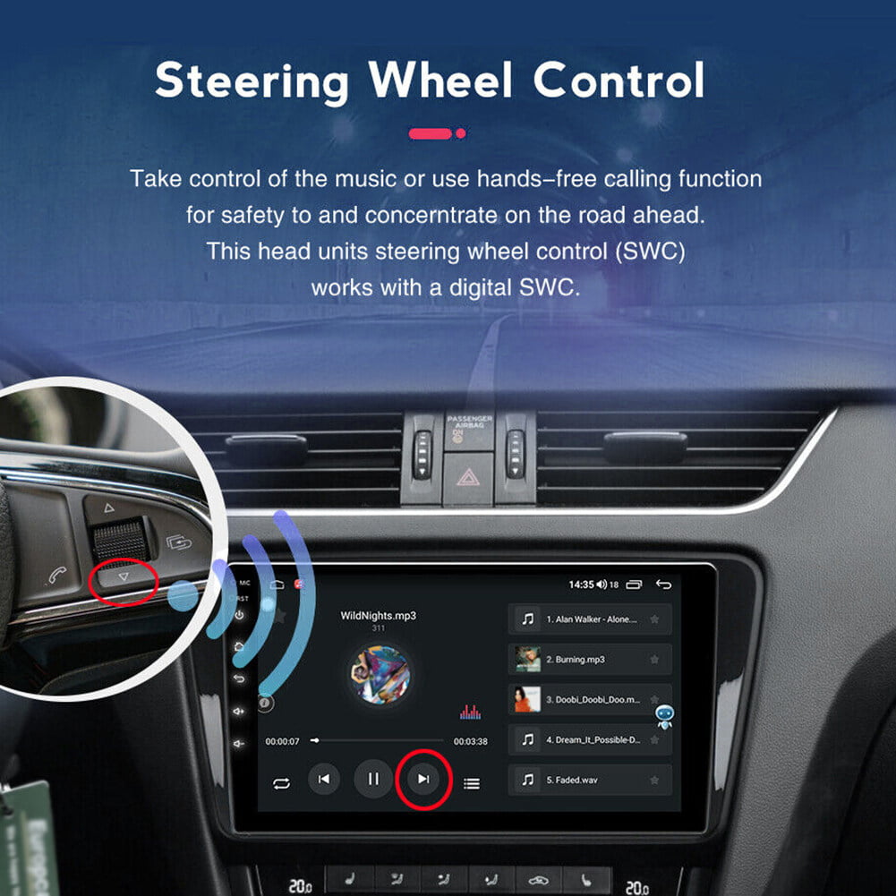 Car Stereo Radio for Honda Accord 8 2008-2013 10.1" Touch Screen Android 11 Video Player Support Wireless Carplay Android Auto WIFI GPS Navigation SWC Backup Camera 2+32G, Black
