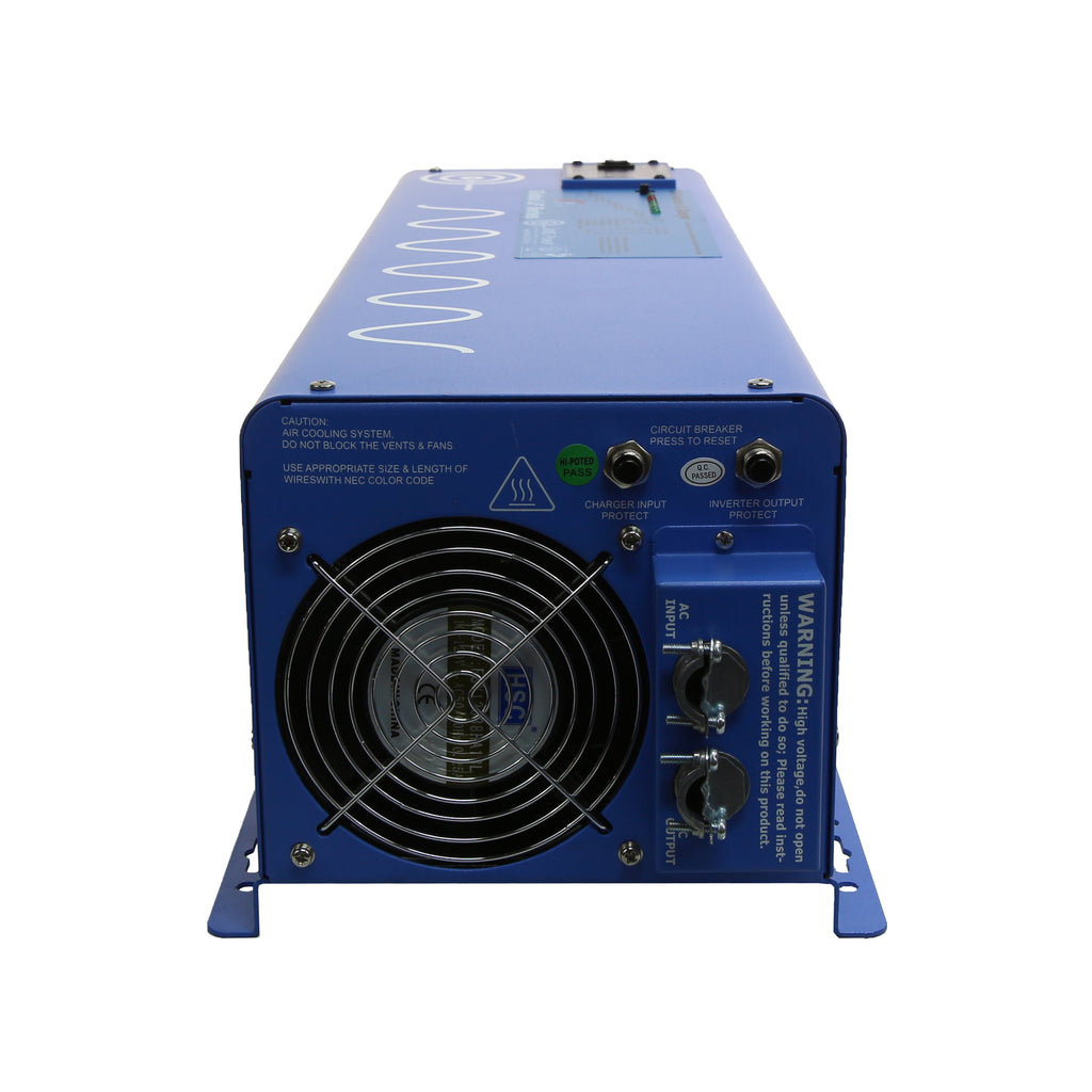 AIMS Power 4000 Watt Pure Sine Inverter Charger 120/240 VAC Charges with 120 VAC