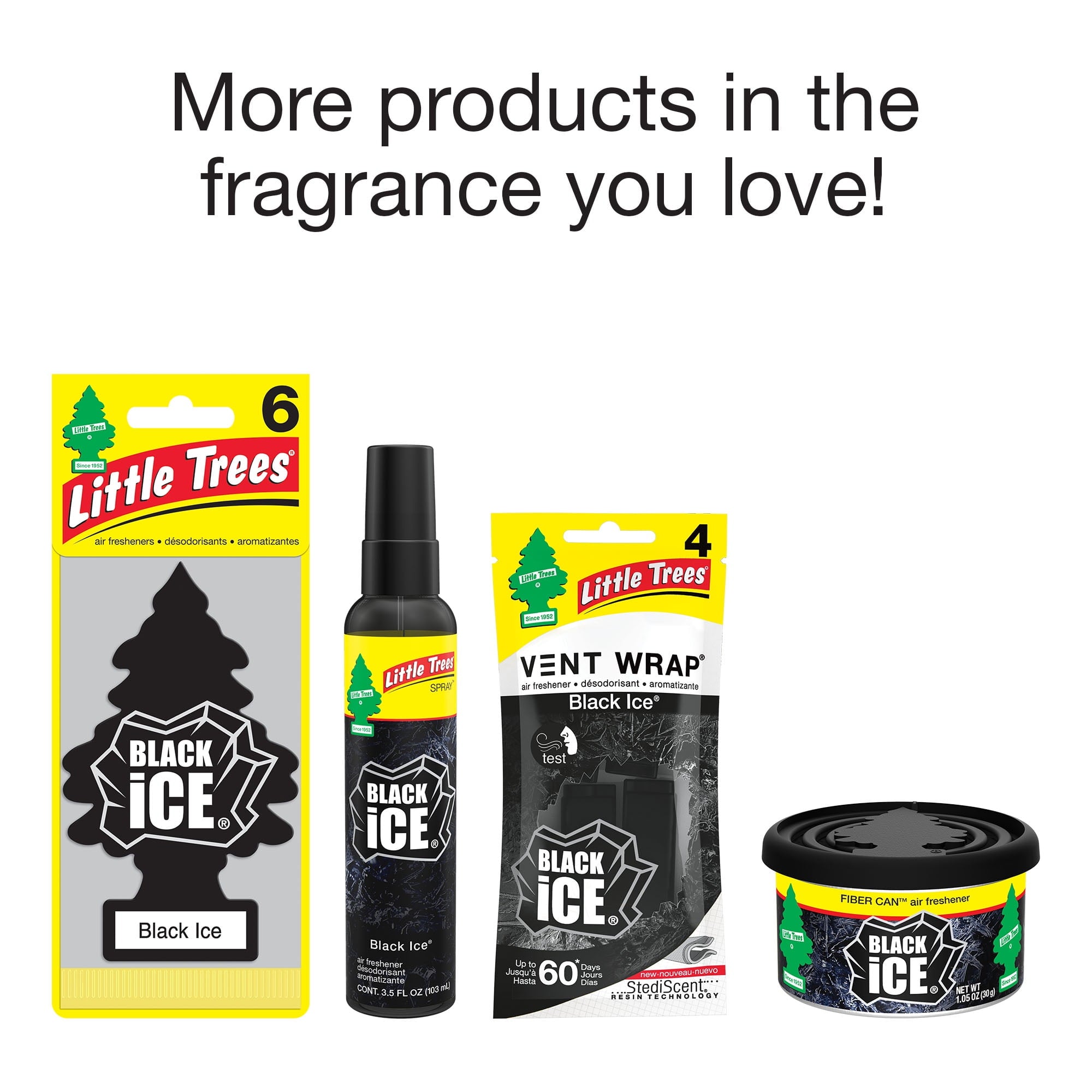 Little Trees Air Freshener Black Ice Fragrance 3-Pack