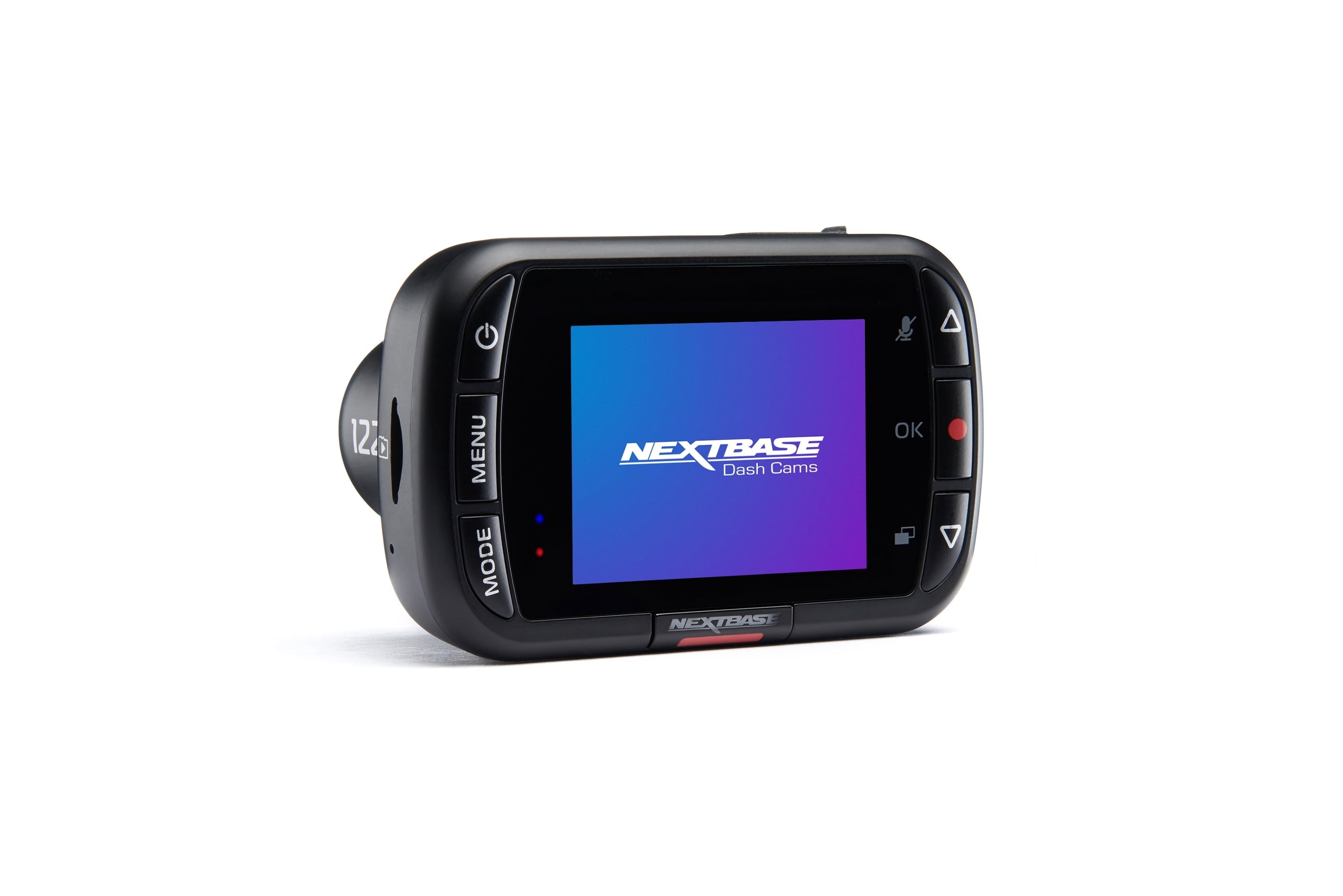 Nextbase DVR122 Compact Dash Cam in Black 122-720p HD 30 FPS HD IPS Screen, 5 Layer Lens, Intelligent Parking Mode, Loop Recording, Click and Go PRO, Night Vision, 0.90 lbs assembled.