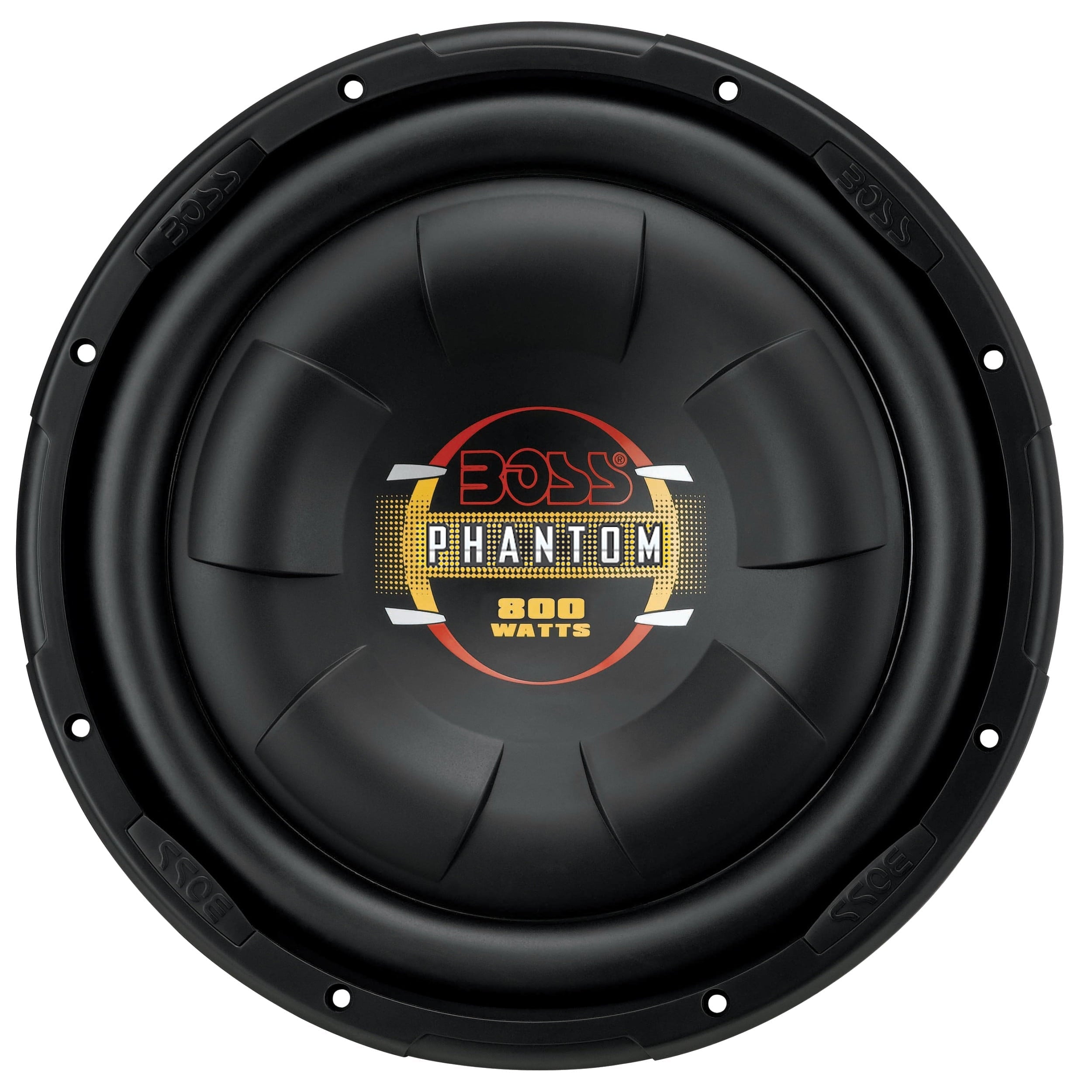 BOSS Audio Systems D10F Phantom Series 10 Inch Car Audio Subwoofer - 800 Watts Max, Single 4 Ohm Voice Coil, Sold Individually, For Truck, Boxes and Enclosures, Use With Amplifier