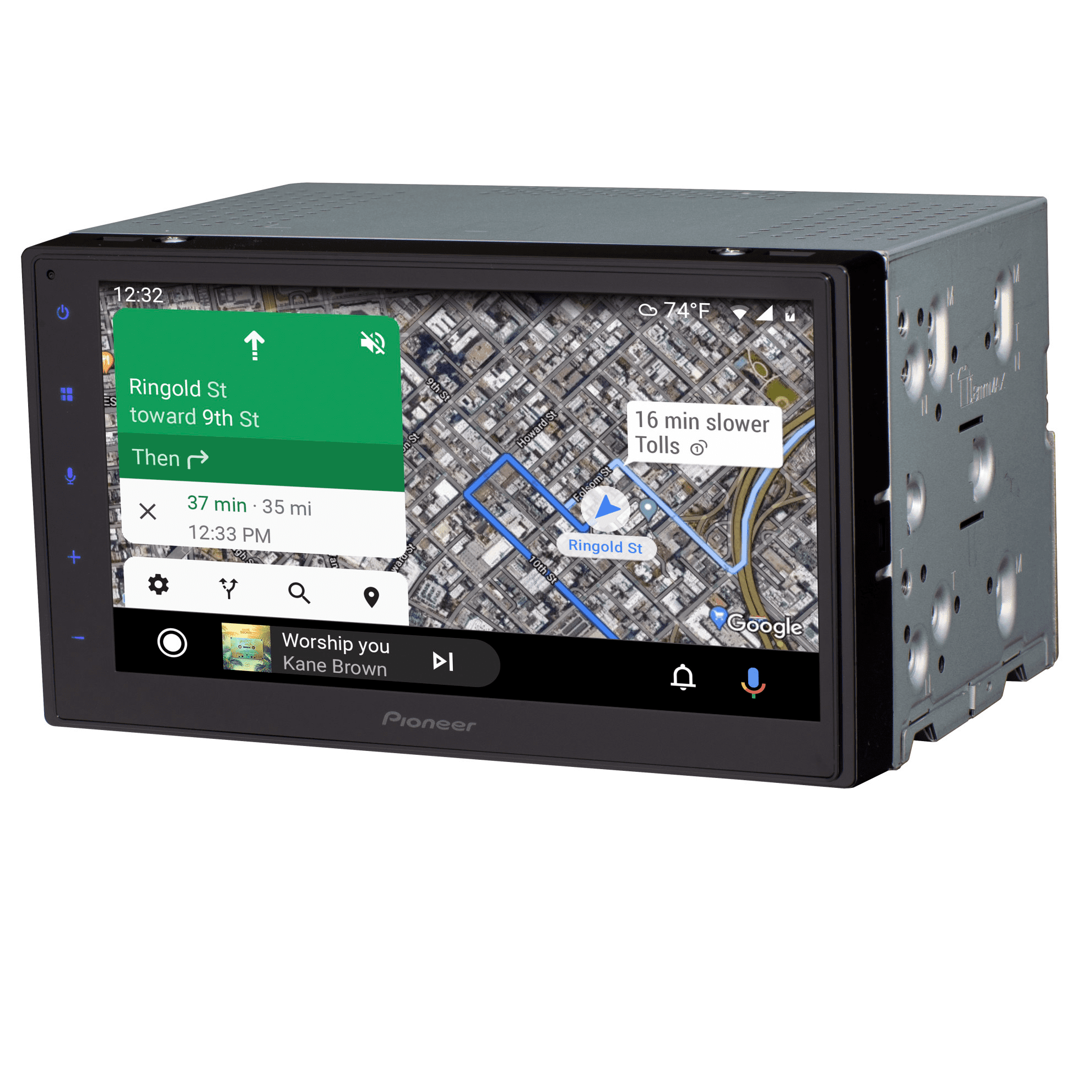 Pioneer DMH-160BT Car Play/Android Auto Digital Media Receiver with 6.8" Touchscreen and Bluetooth,Double Din, Backup Camera Ready