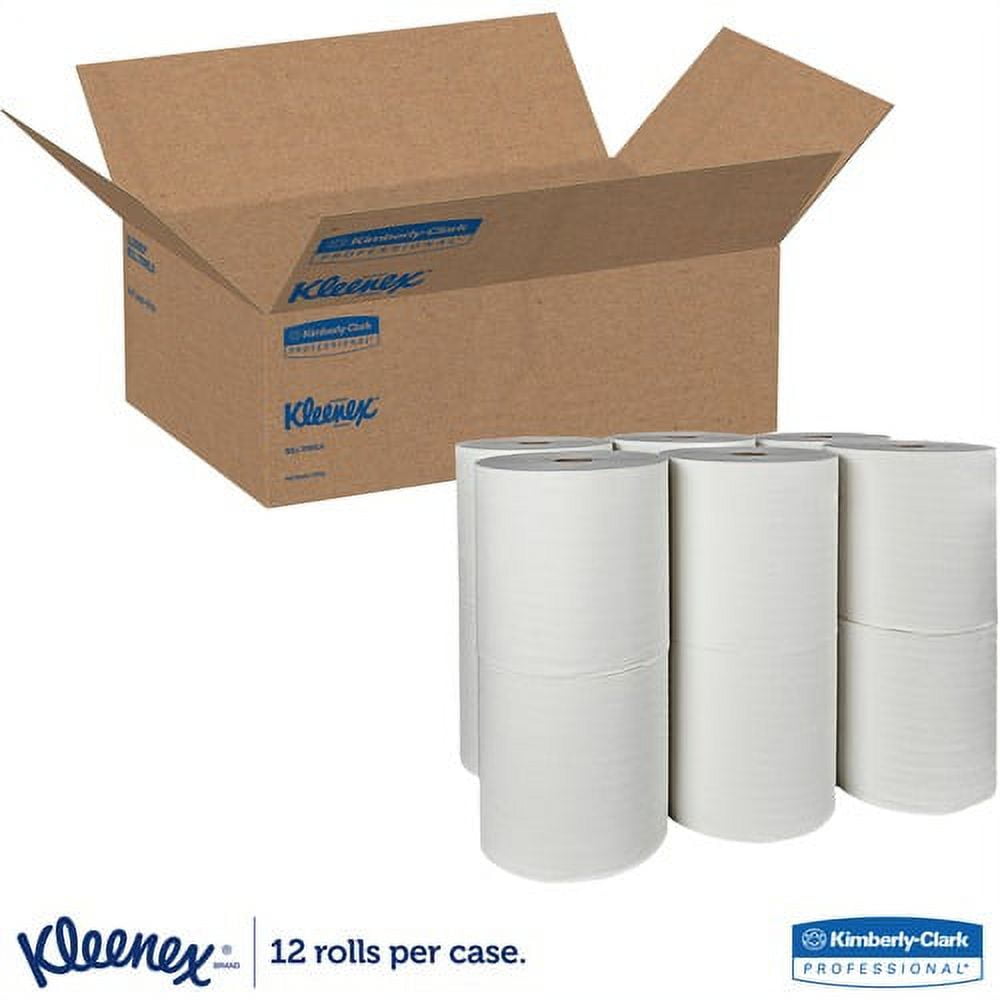 Scott Hard Roll Towels 8" x 425 ft - White - Paper - Absorbent, Nonperforated - 12 / Carton