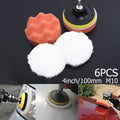 4in Gross Polishing Buffing Pad Kit Tool with Drill Adapter Car Polisher Buffer