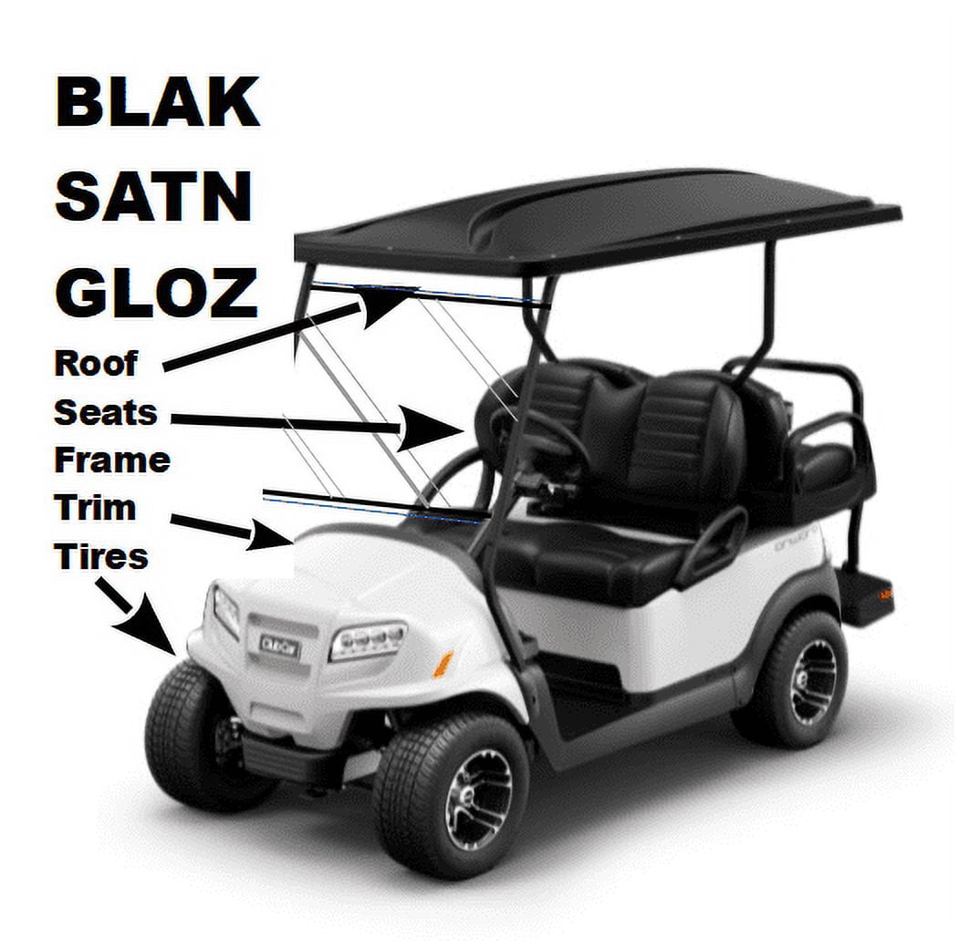 BLAK – Motorcycle, Golf Cart, RV Safe - Trim, Tire Shine & Preservation Treatment, OEM Restorer - Fading Plastic, Cracking Vinyl, Tire Dry Rot. Dry-Seal Ceramic Coating Protectant - Semipermanent