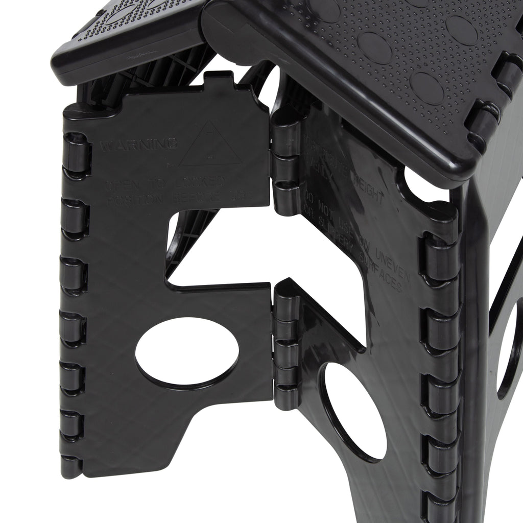 Mainstays One Step Folding Step Stool, Black Plastic
