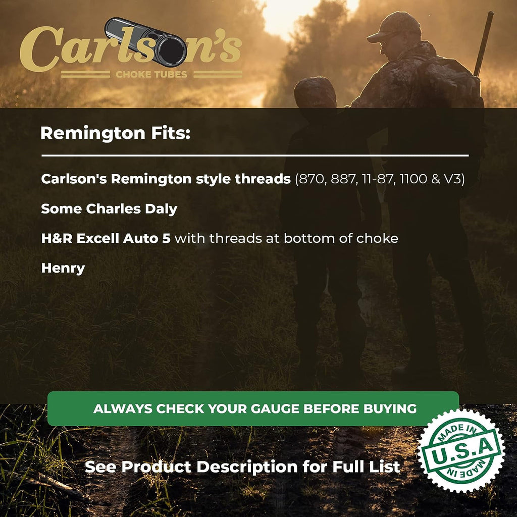Carlsons Rifled Choke Tube Fits Most 12 Gauge Remington Models 40020