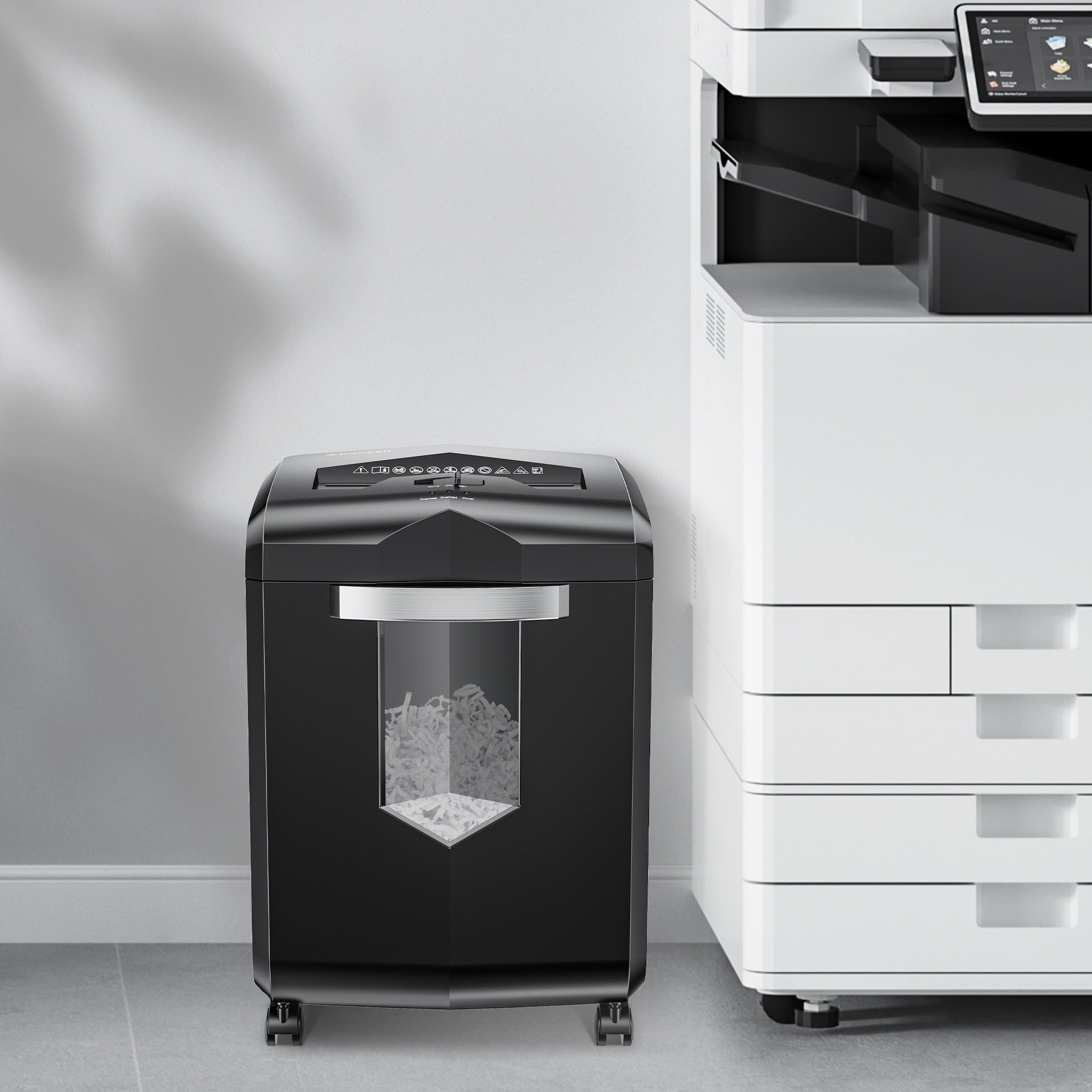 Bonsaii Paper Shredder 18-Sheet Cross-Cut Shredder for Home Office with Wastebasket