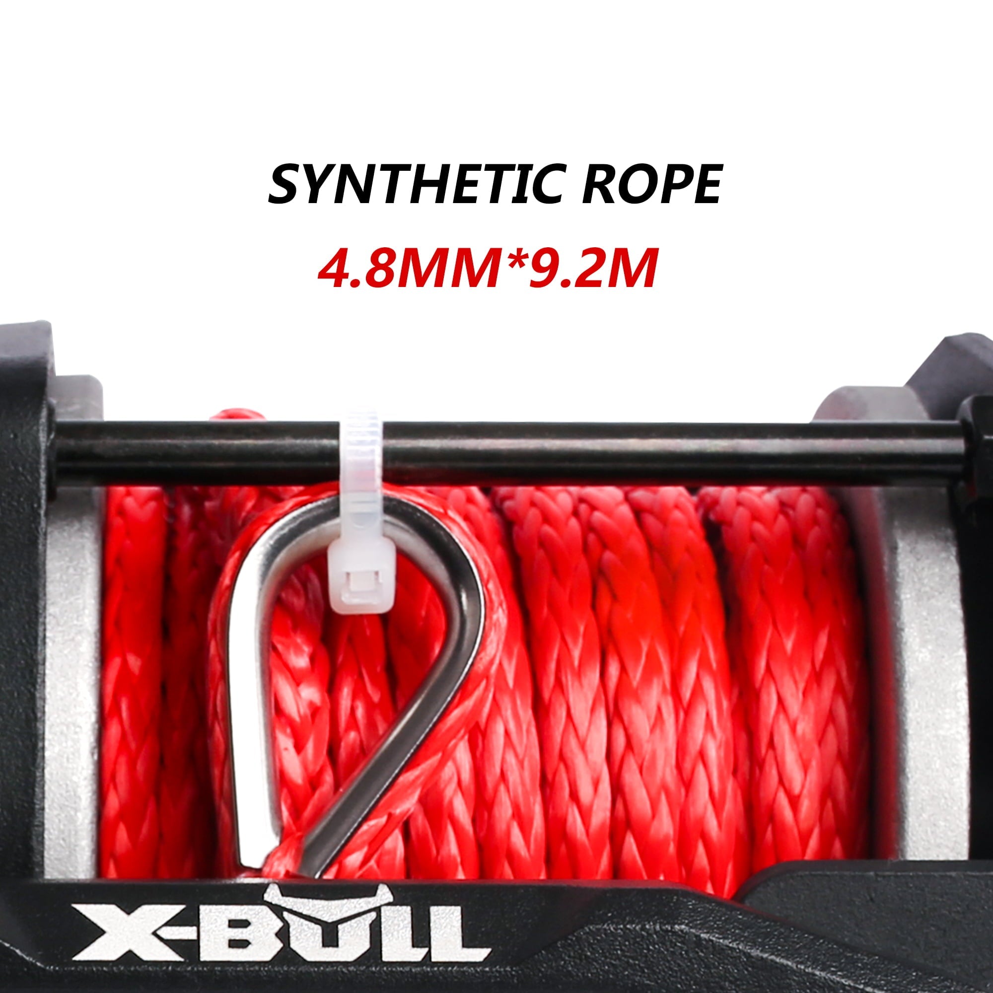 X-BULL 12V 3000LBS Electric Winch Synthetic Rope Electric Winch for Towing ATV/UTV Off Road