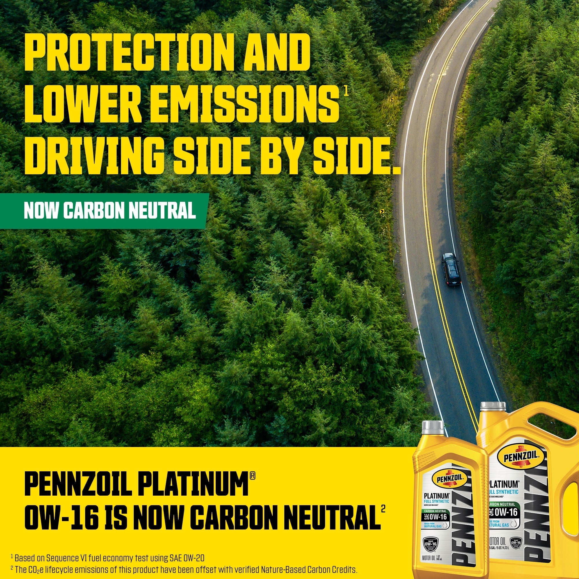 Pennzoil Platinum Full Synthetic 0W-16 Motor Oil, 5-Quart