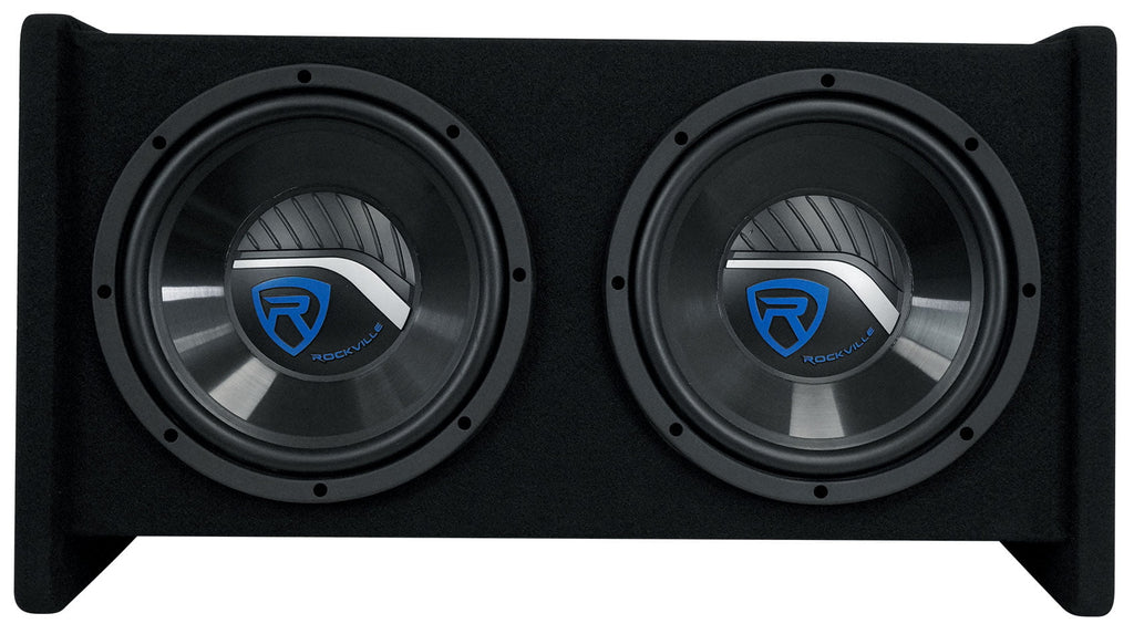 Rockville RV1010P Dual 10" 1000w Car Audio Subwoofers in Vented Sub Enclosure Box