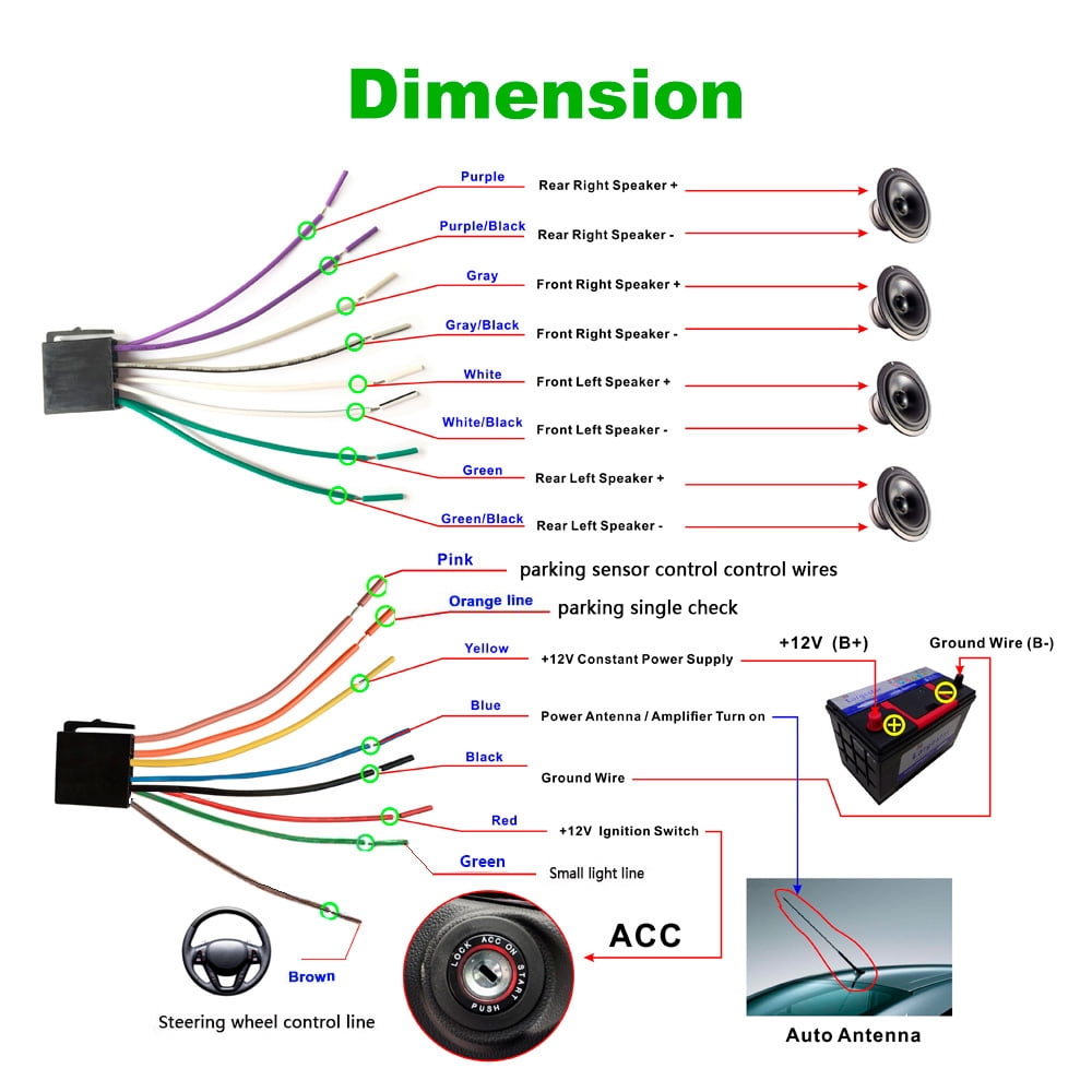 Podofo 12V Universal Double 2 Din 7" Car Stereo Radio with Bluetooth HD Touch Screen MP3 MP4 MP5 Car Multimedia Player SD USB FM Aux Mirror Link Function,with Backup Camera