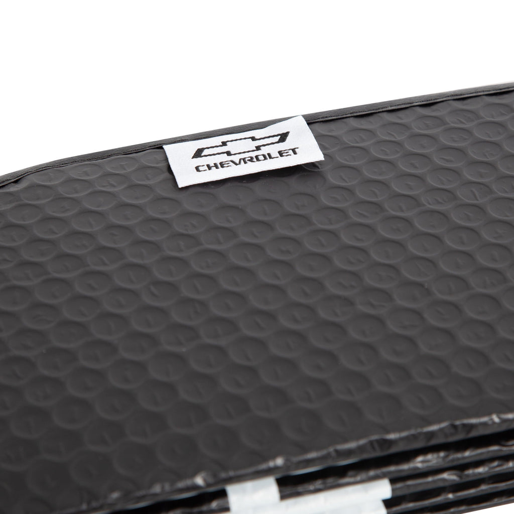 Plasticolor Chevy 58” x 27.5” Universal Fit Accordion Automotive Sunshade, Black, 1 Pc