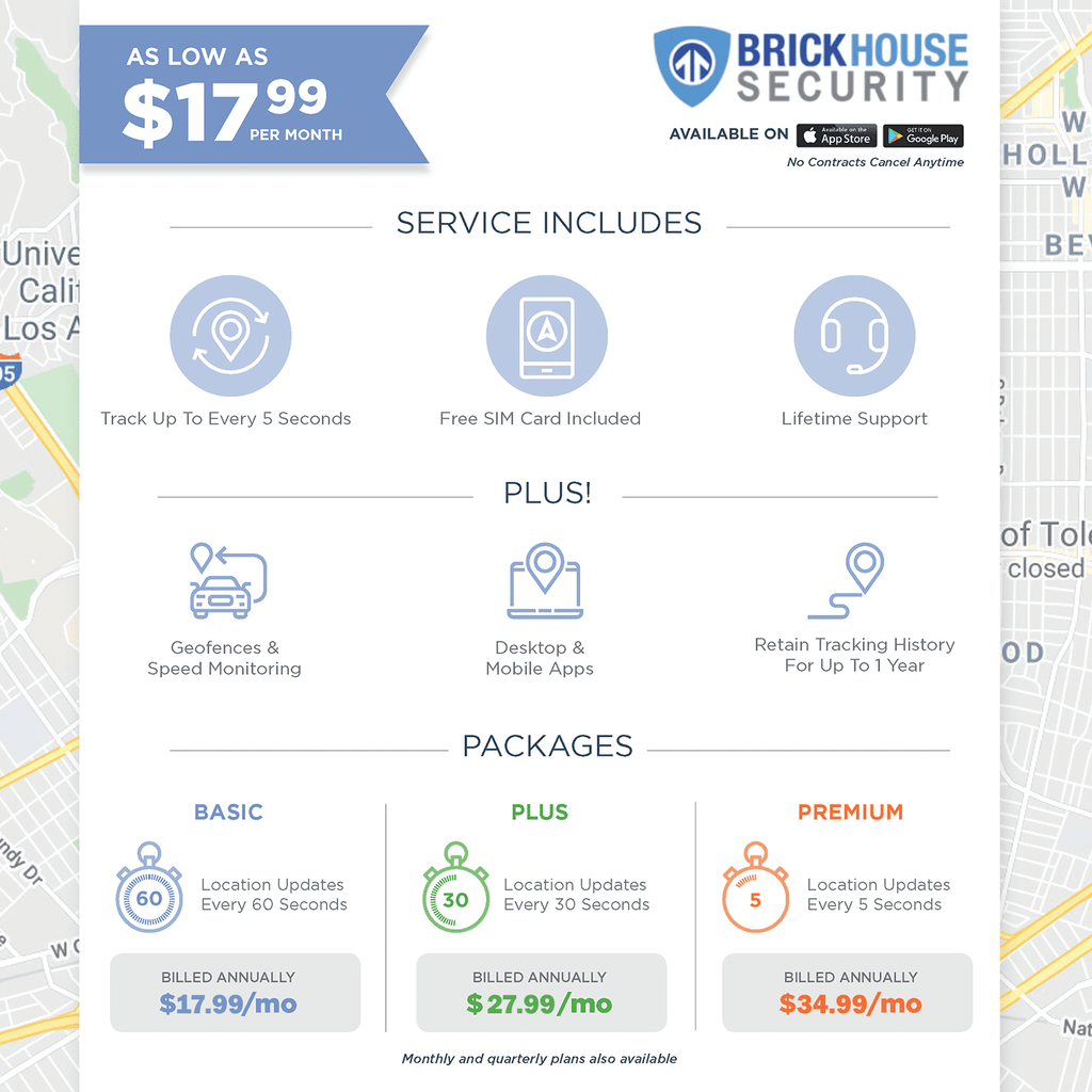 BrickHouse Security Spark Nano 7 GPS Tracker with Magnetic Case for Vehicles - Subscription Required
