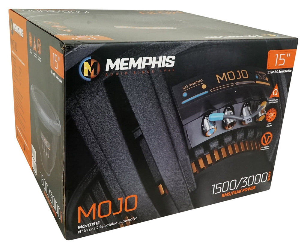 2 Memphis Audio MOJO 1512 15" 3000 Watt Competition Car Subwoofers Subs MOJO1512