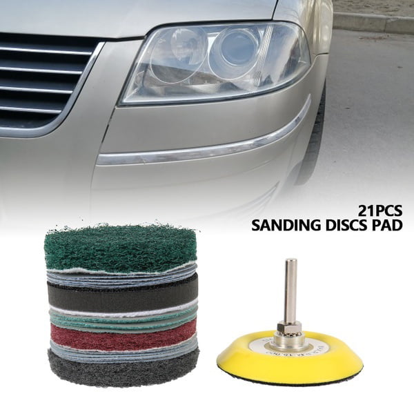 ODOMY DIY Car Lights Kit Polishing Restoration & Headlight Repairing Set P240 Mop Sanding Discs Drill Adapter