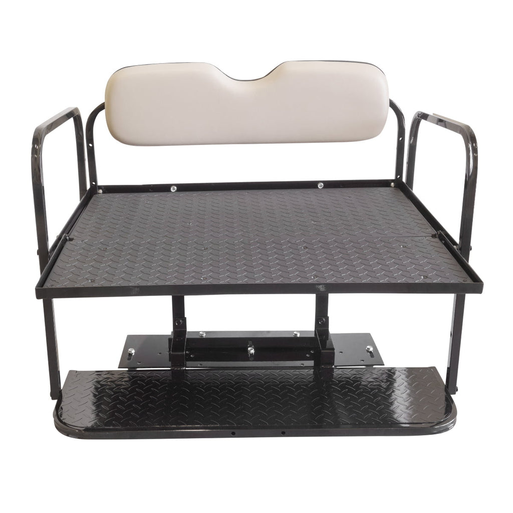 Yamaha Drive G29 Golf Cart Flip Folding Rear Back Seat Kit, 2007-Up - Stone Grey