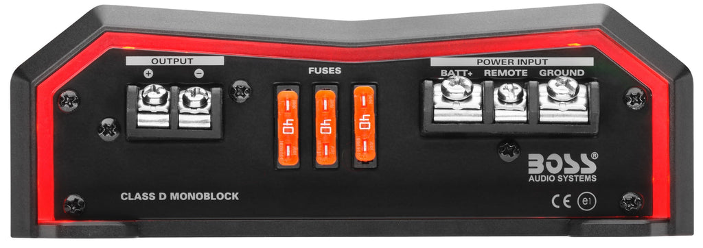 BOSS Audio Systems BE4000D Elite Series Car Audio Amplifier - 4000 High Output, Class D, Monoblock, 1/8 Ohm, High/Low Level Inputs, Low Pass Crossover, Hook Up To Stereo and Subwoofer
