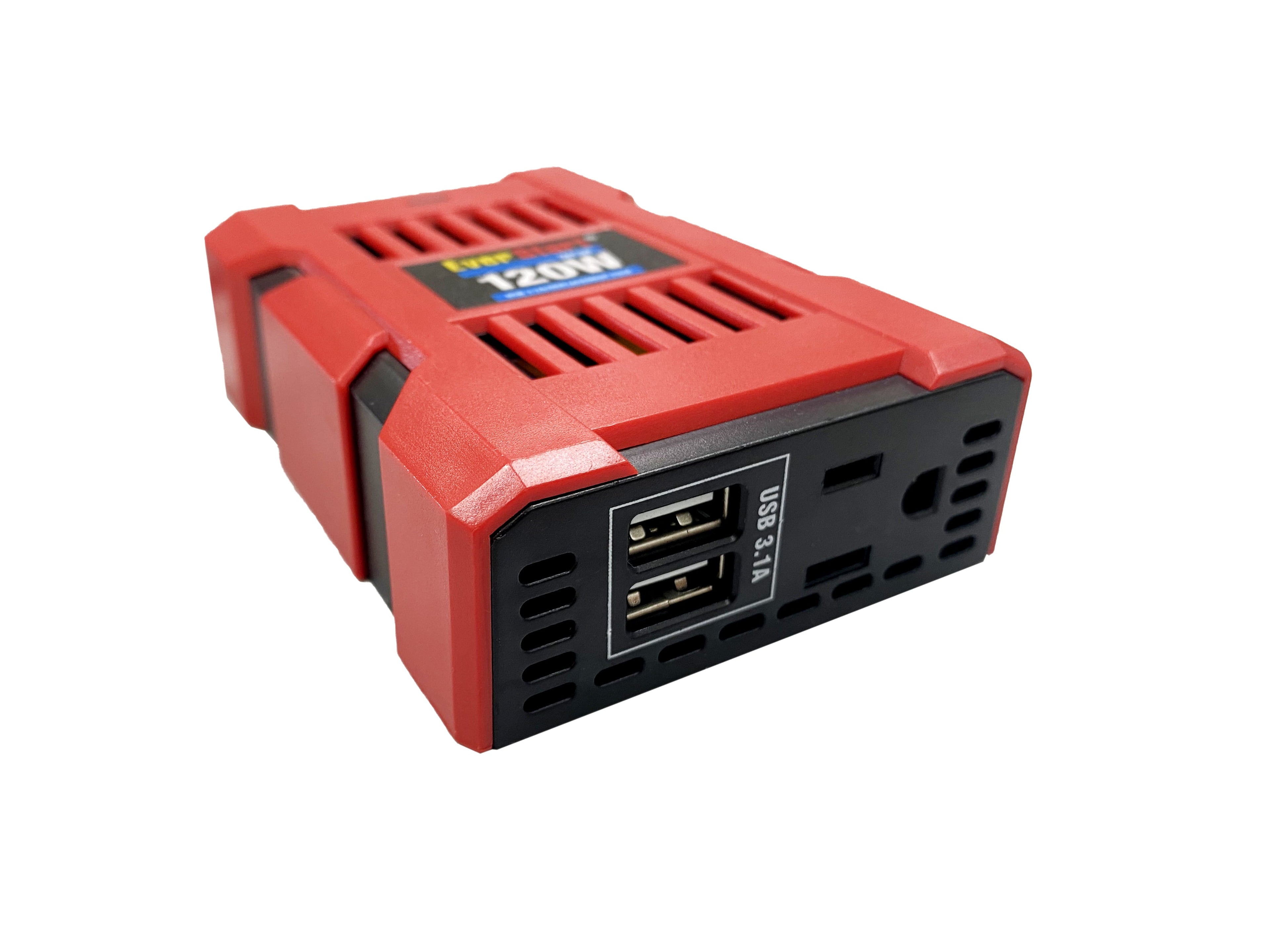 EverStart Portable 120 Watts Slim Inverter with Digital Display, 2 USB Ports and 1 AC Port