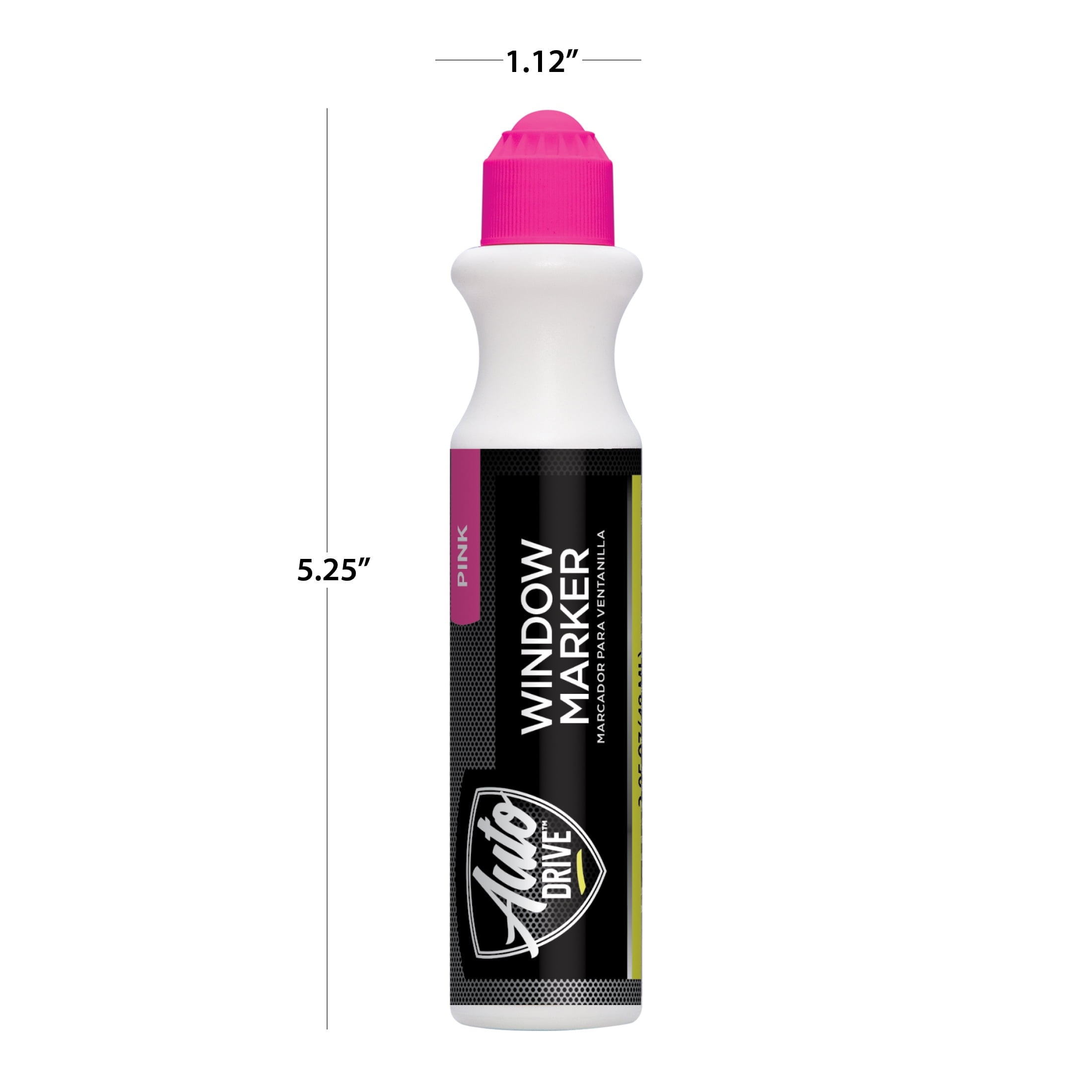 Auto Drive Universal Automotive Window Marker, 00145, Pink, 48 ml/2.05 oz., 1 Pack