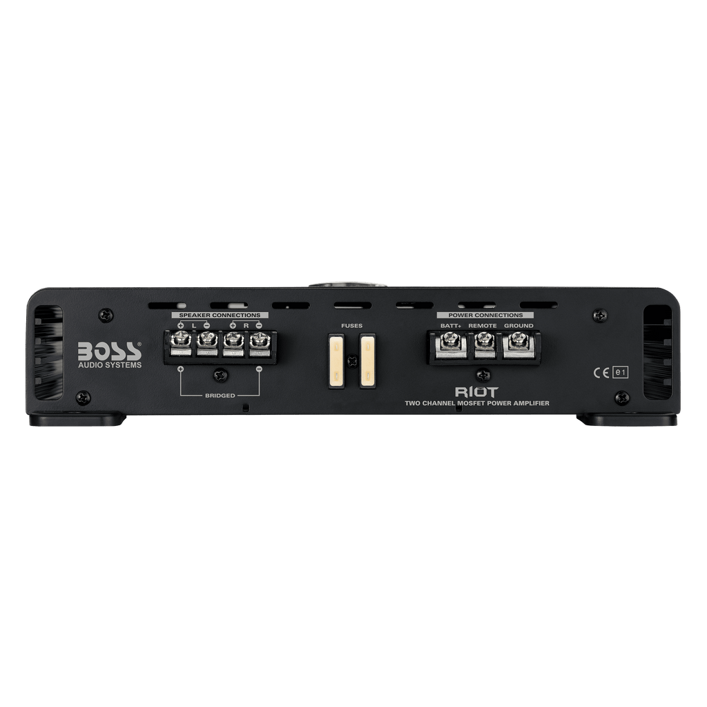 BOSS R6002 1200W 2-Channel MOSFET Power Car Audio Amplifier Amp + Bass Remote