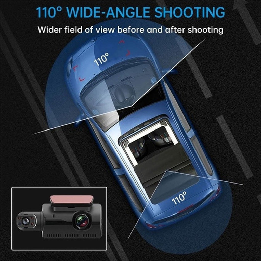 1080P Full HD Car Dash Cam Front And Inside Camera Car DVR Camera Wide Angle with Night Vision, G-Sensor, Crash Detection, Parking Monitor, Loop Recording