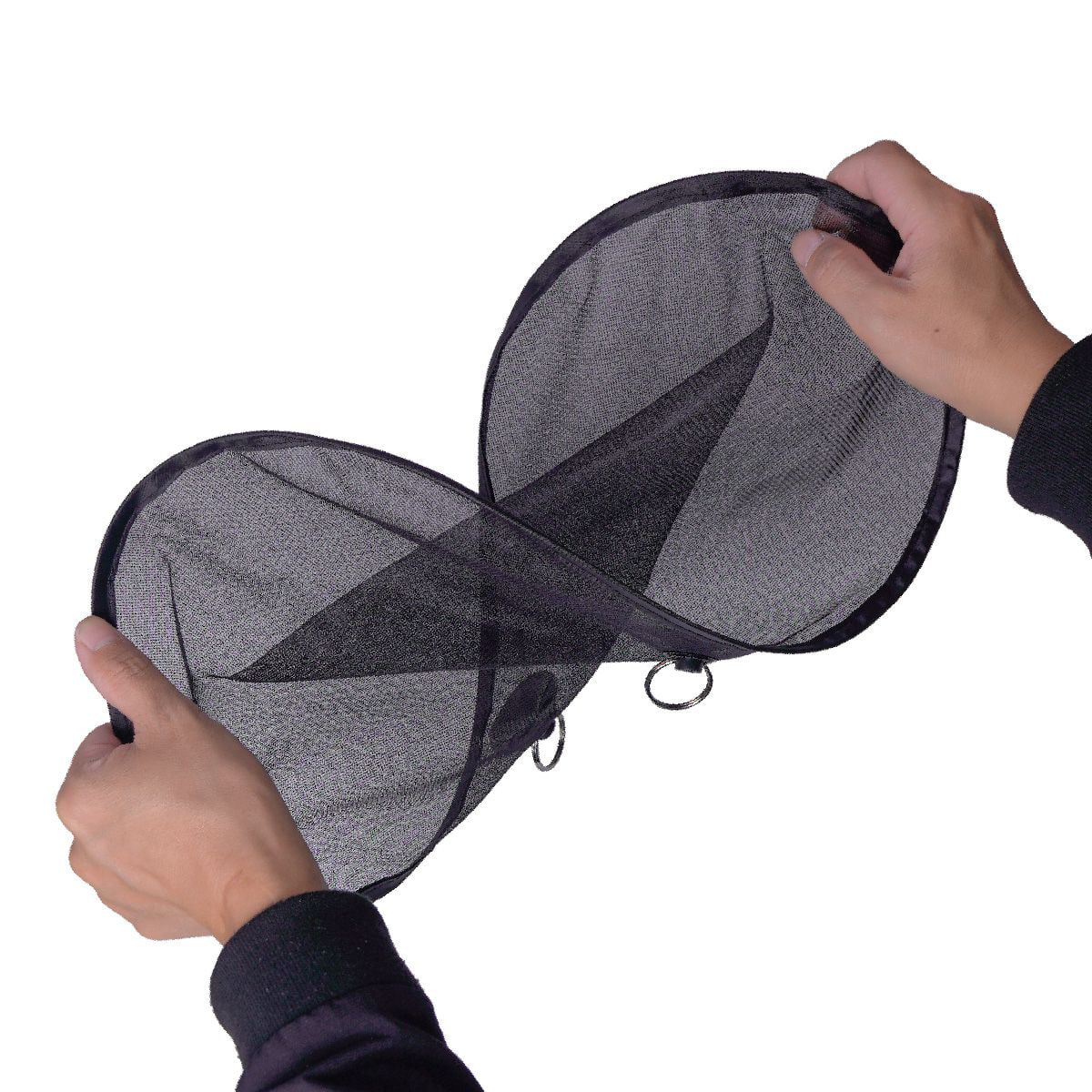 Auto Drive Black Mesh Car Side Twist Sunshade Product Size 18" x 14", 2 Count