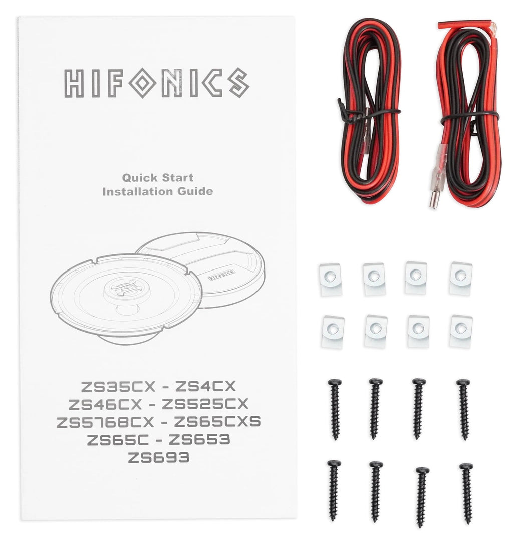 Pair Hifonics ZS46CX 4x6" 400 Watt Coaxial Car Speakers