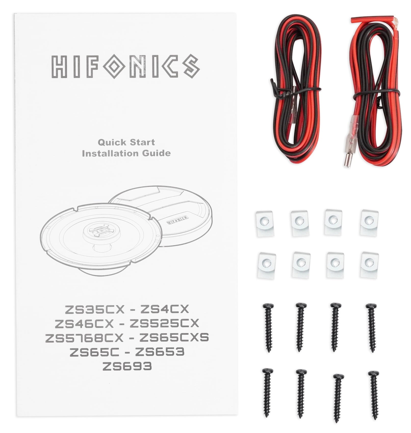 Pair Hifonics ZS46CX 4x6" 400 Watt Coaxial Car Speakers