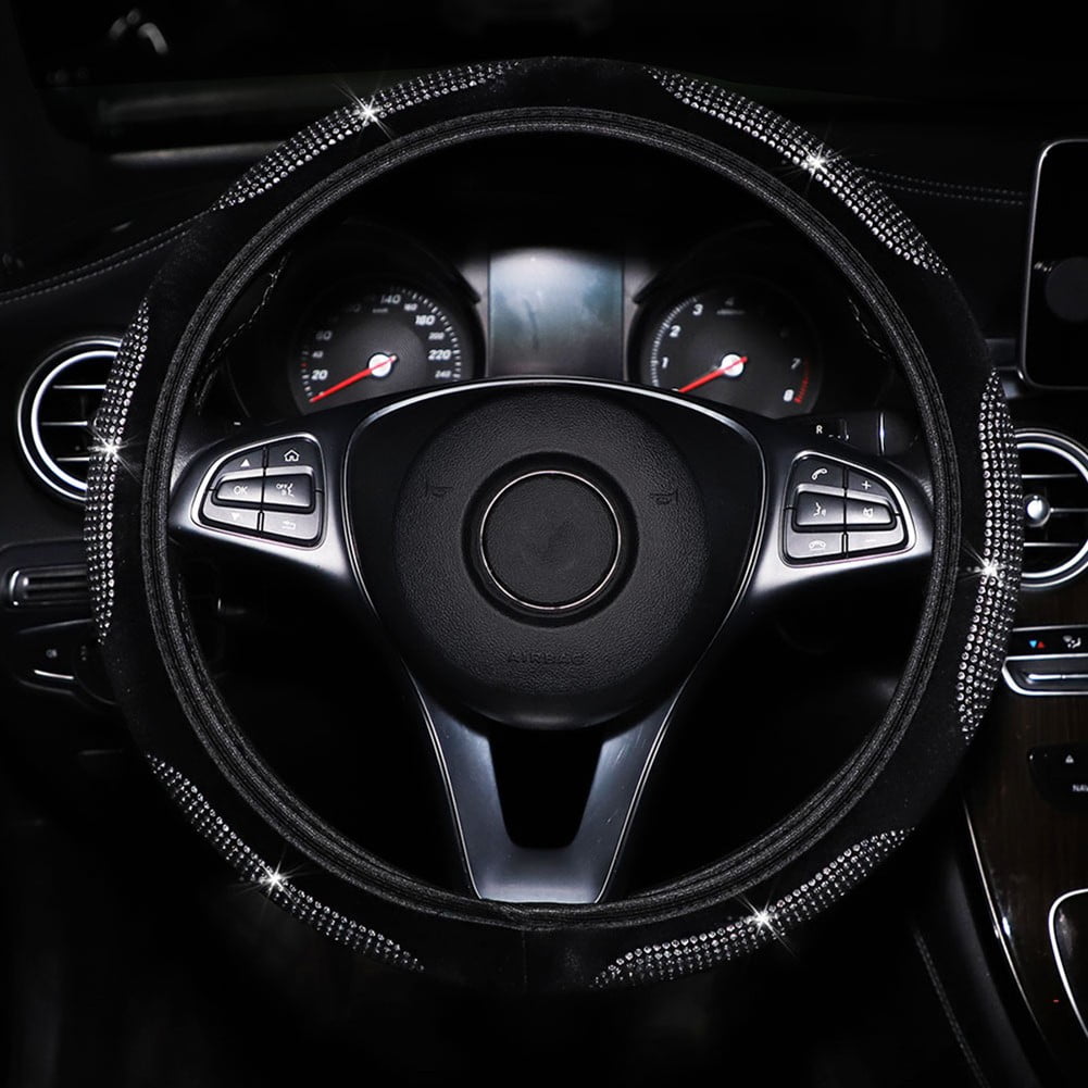 Gerich Universal Bling Diamond Car Steering Wheel Cover 15\'\'/38cm for Car Accessories