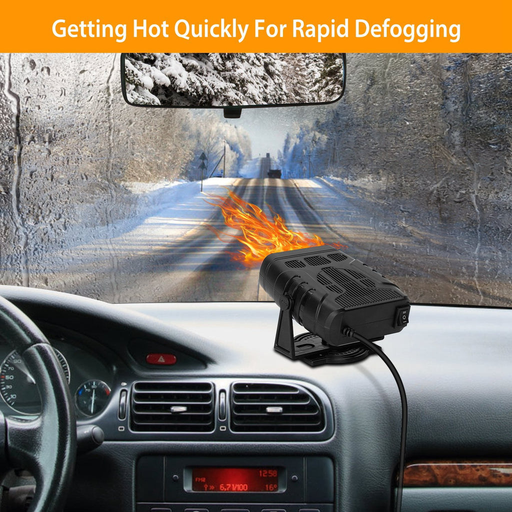 iMounTEK 12V 120W Portable Car Space Heater 2 in 1 Defroster Heater Cooling Fan for Car Truck Van