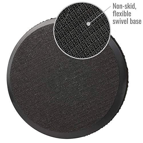 HealthSmart 360 Degree Swivel Seat Cushion, Chair Assist for Elderly, Swivel Seat Cushion for Car, Twisting Disc, Black, 15 Inches in Diameter