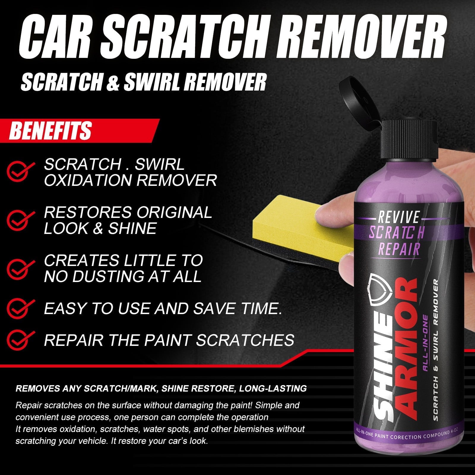 Car Scratch Remover - Ultimate Scratch and Swirl Remover - Repair Paint Scratches, Scratches, Water Spots! Car Polish Buffer Kit 100ml