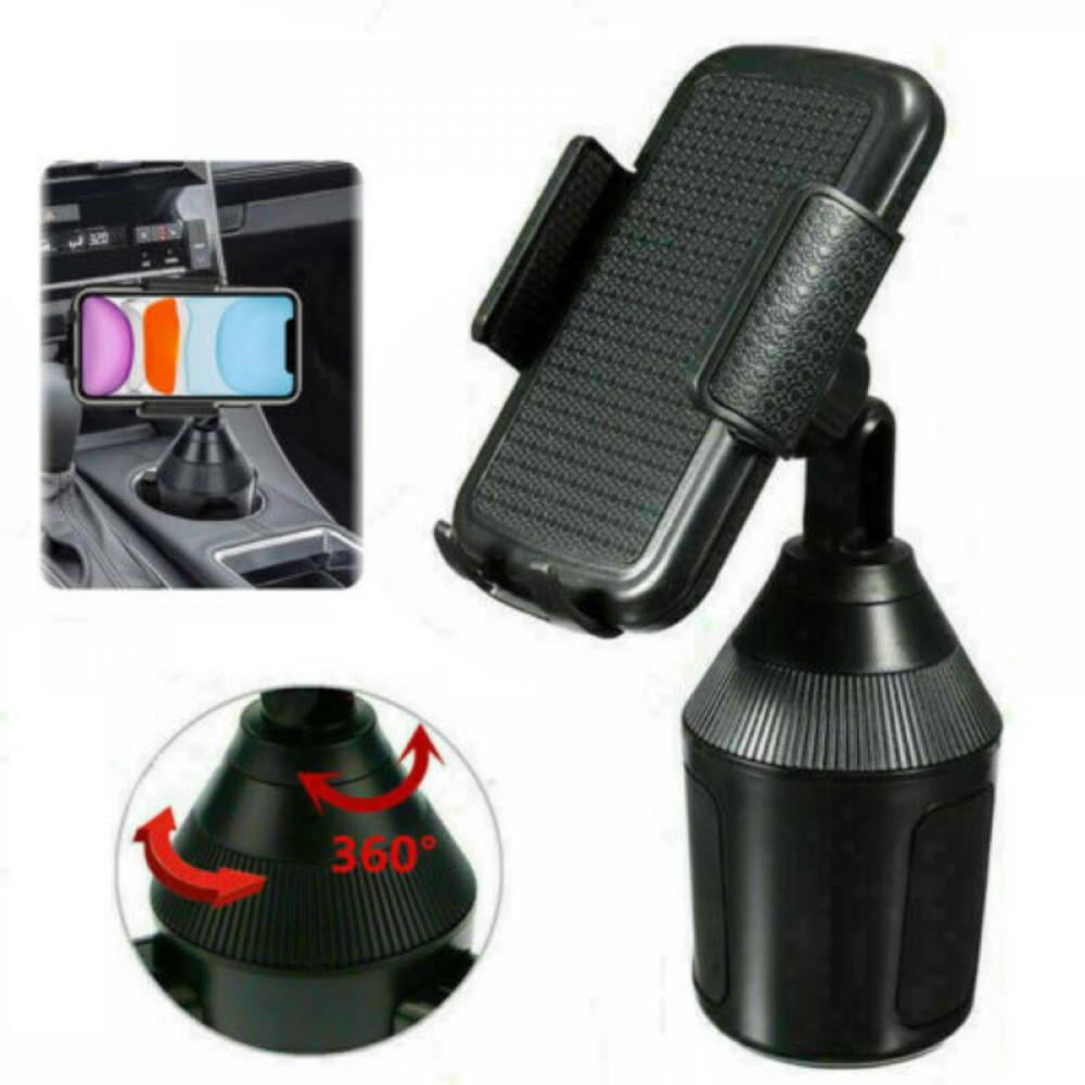 360 Degree Rotatable Adjustable Weather Cup Holder Car Mount Tech Holder for Cell Phone,Black