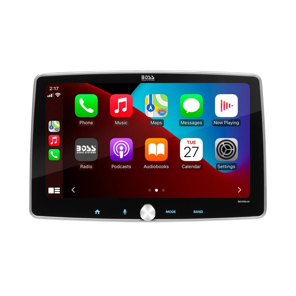 Restored Premium BOSS Audio Systems BCPA10 Car Audio Stereo System Apple CarPlay, Android Auto, 10.1 Inch Single Din, Touchscreen, Bluetooth Audio and Calling Head Unit, No CD Player (Refurbished)