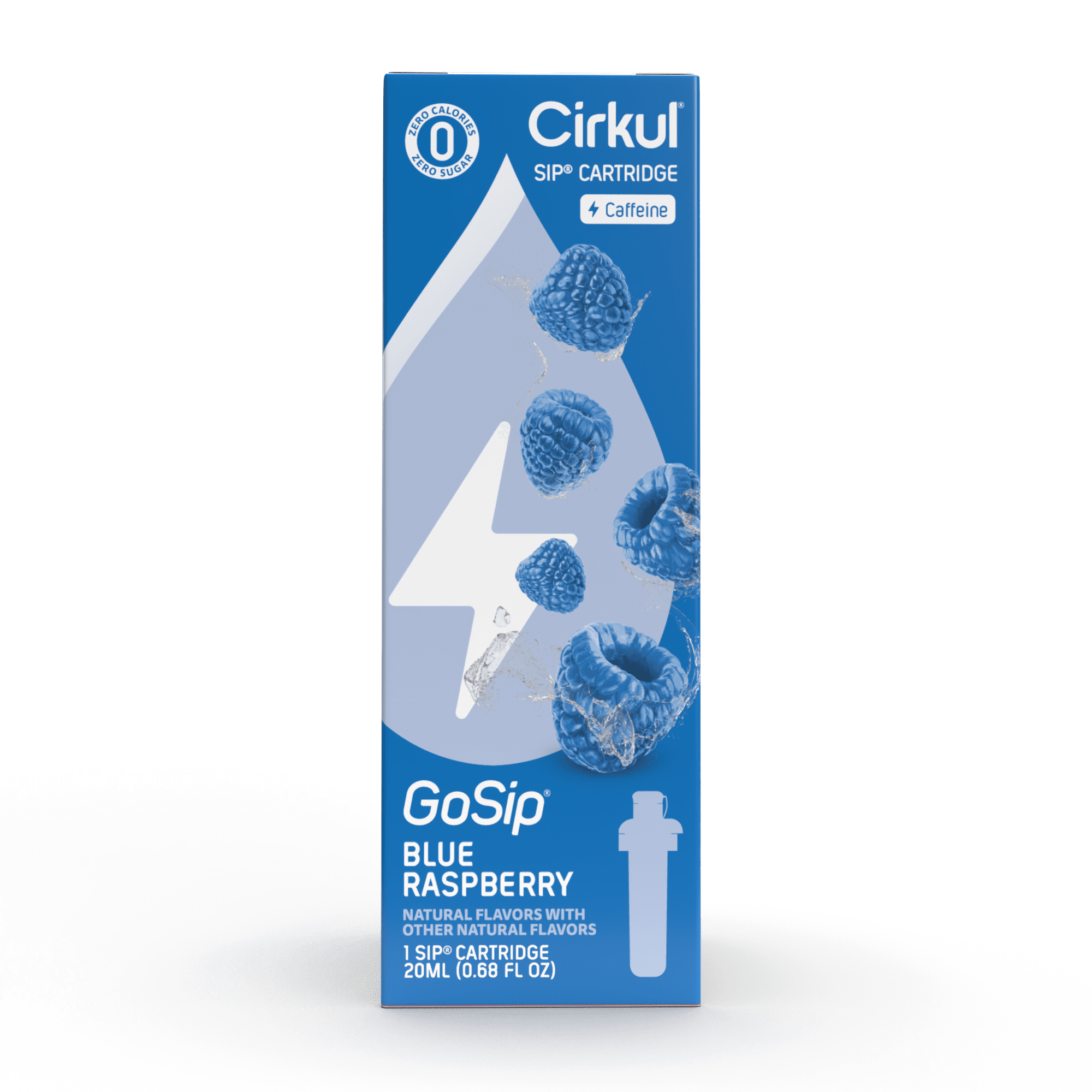 Cirkul GoSip Blue Raspberry Flavor Cartridge, Drink Mix, 1-Pack
